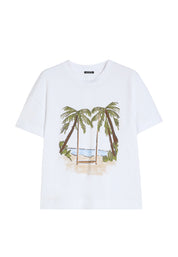 T-shirt Bianco Verde Pennyblack