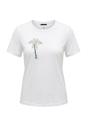 T-shirt Bianco Verde Pennyblack