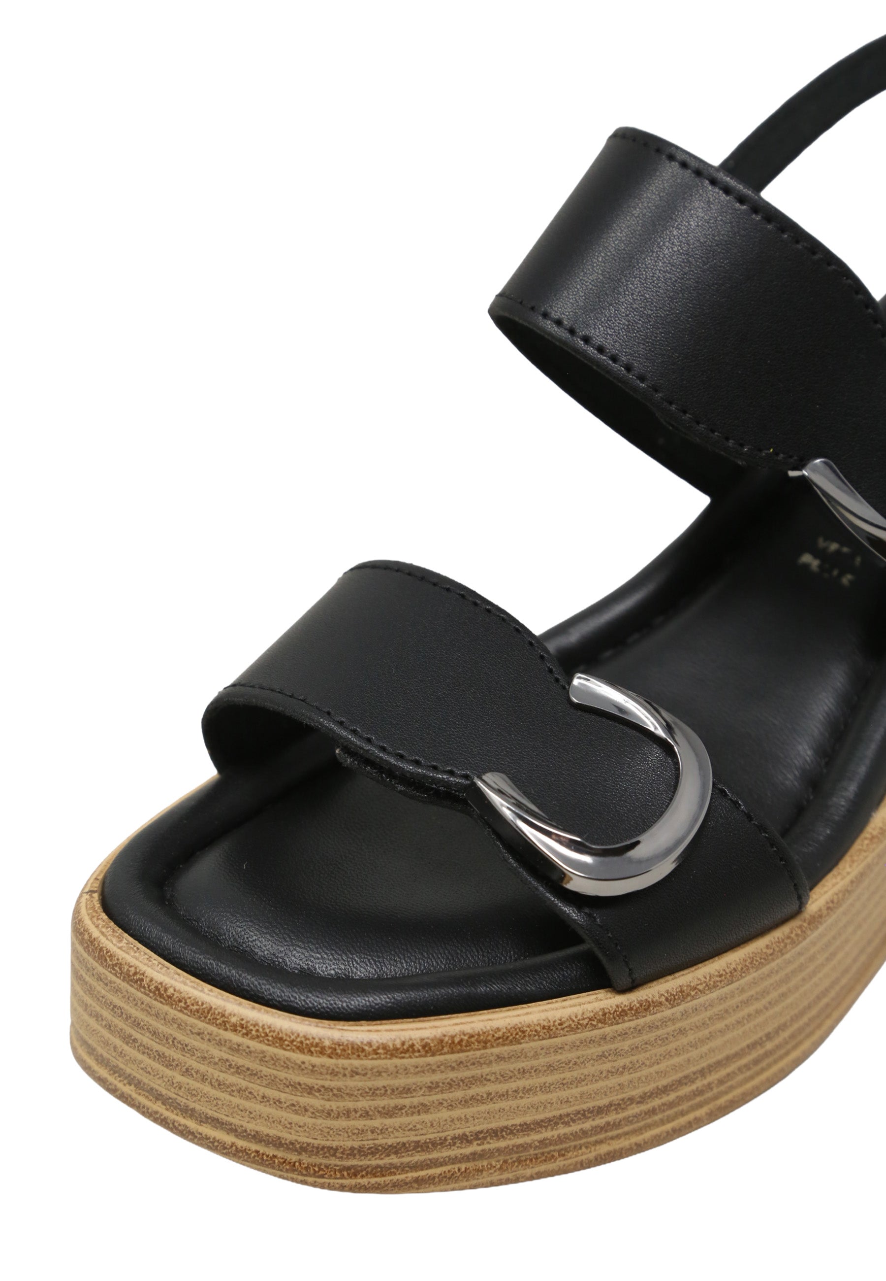 Sandali zeppa Nero Valleverde