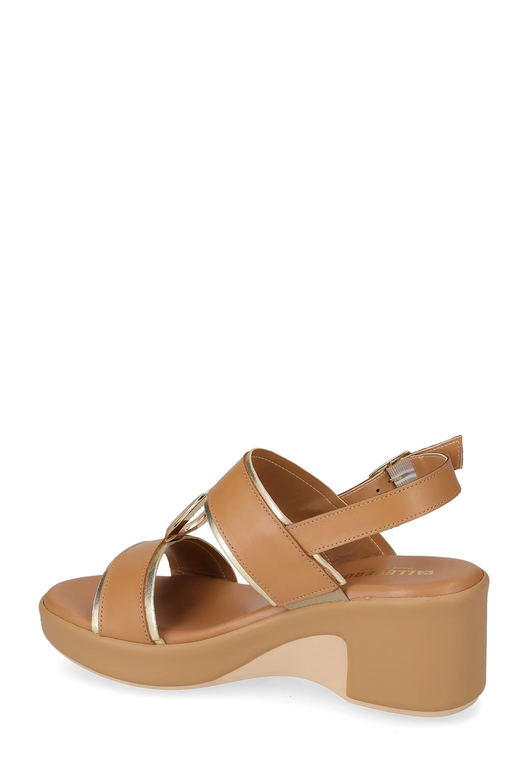 Sandali zeppa Marrone Chiaro Valleverde