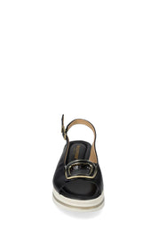 Sandali zeppa Nero Bianco Valleverde