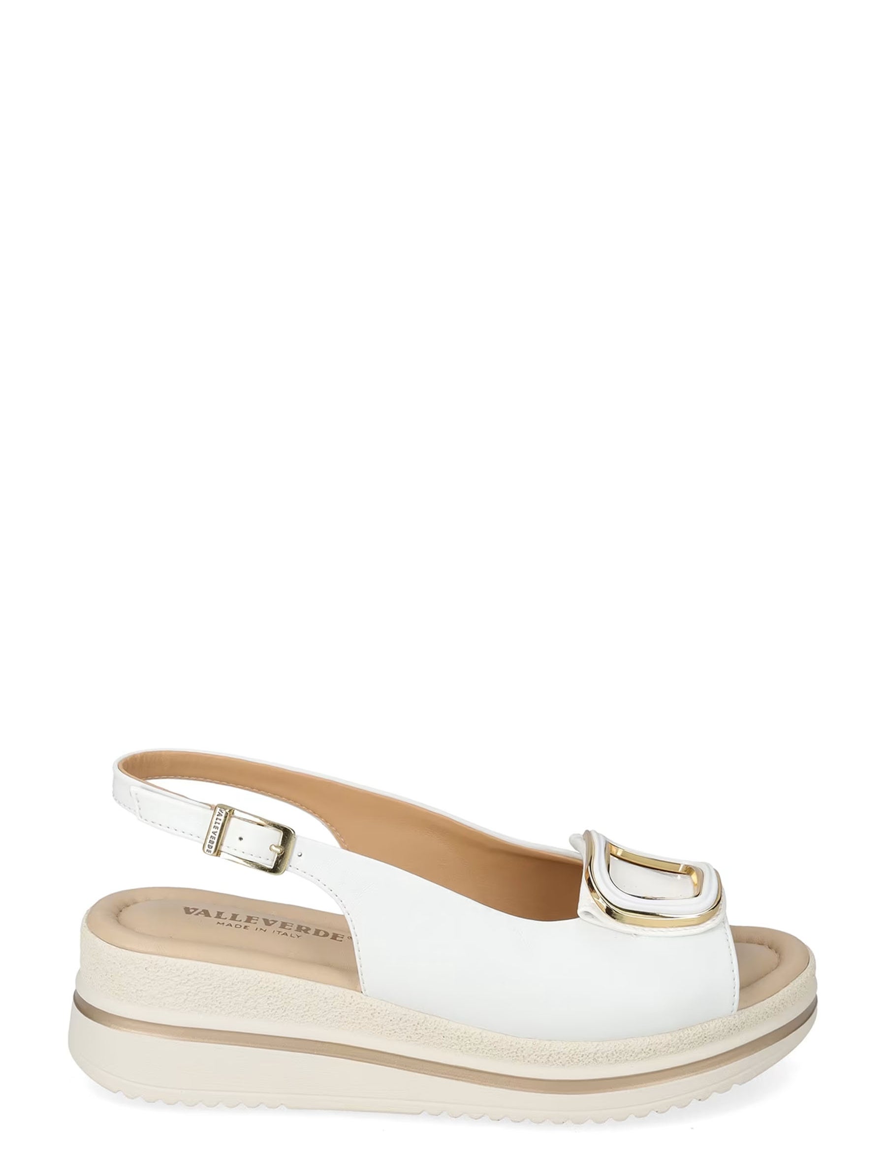 Sandali zeppa Bianco Valleverde