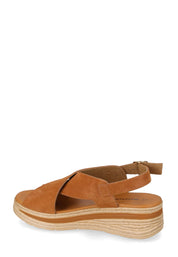 Sandali zeppa Marrone Chiaro Valleverde