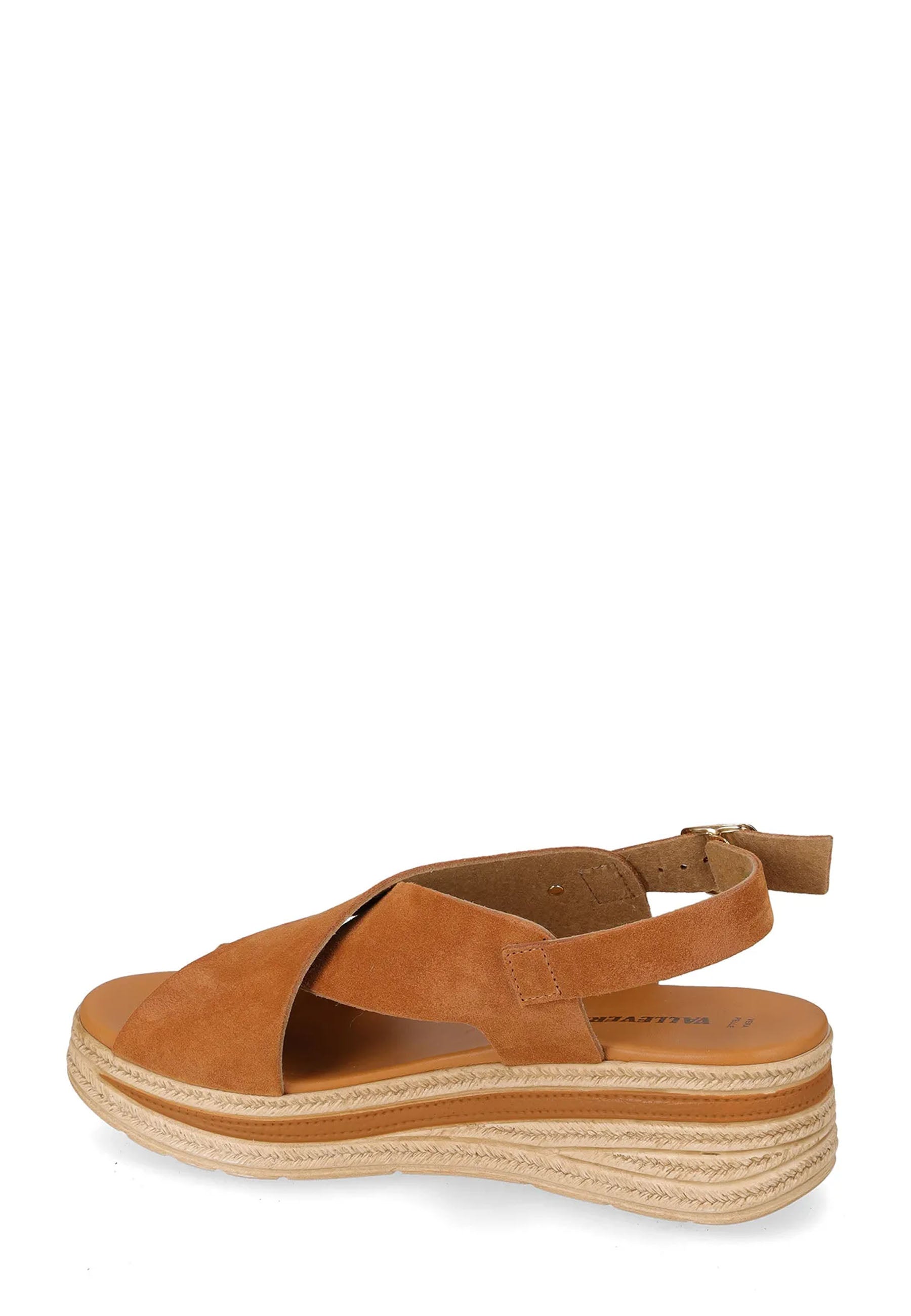 Sandali zeppa Marrone Chiaro Valleverde