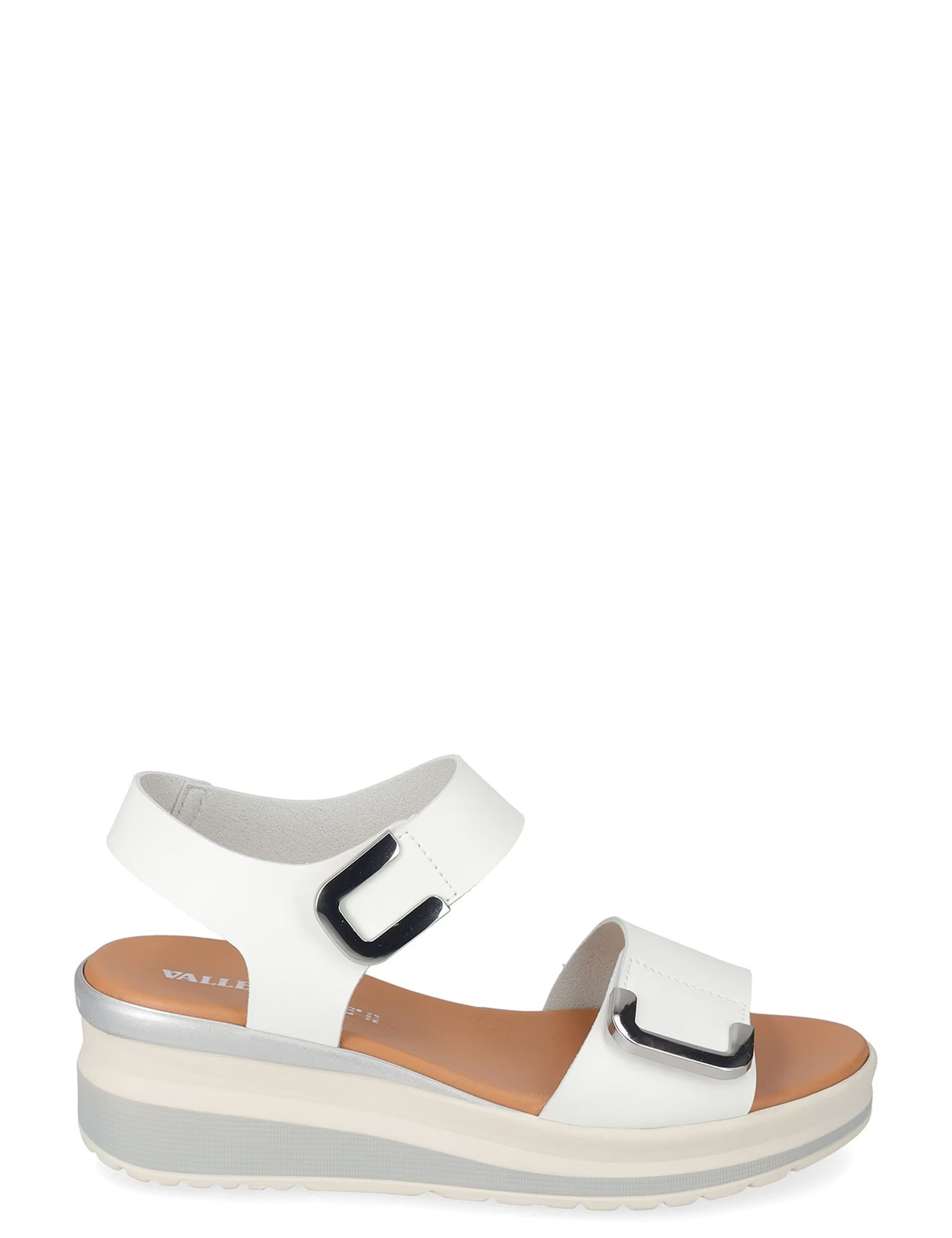 Sandali zeppa Bianco Valleverde