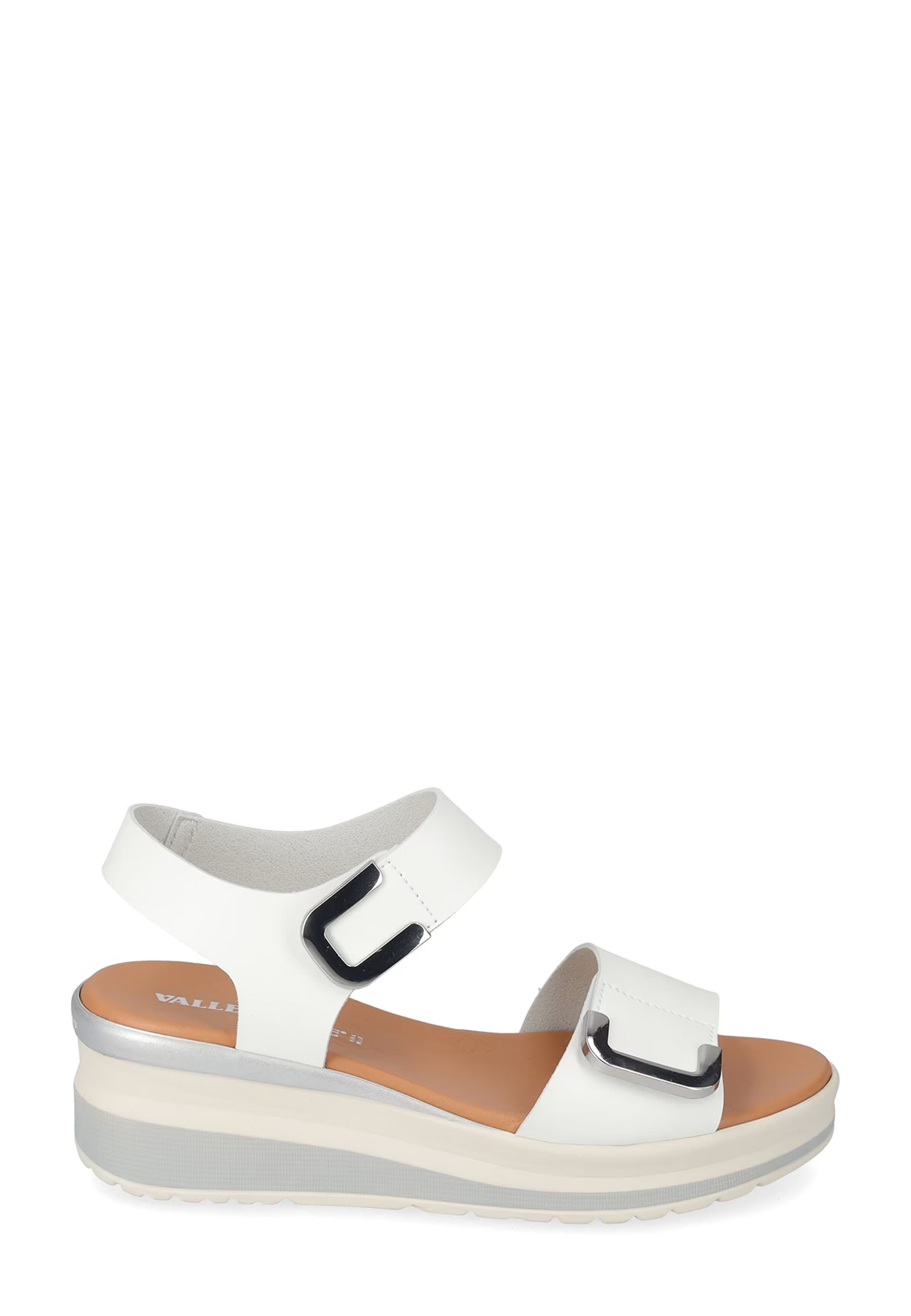 Sandali zeppa Bianco Valleverde