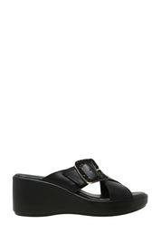 Sandali zeppa Nero Valleverde