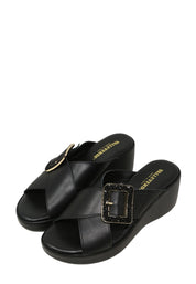 Sandali zeppa Nero Valleverde