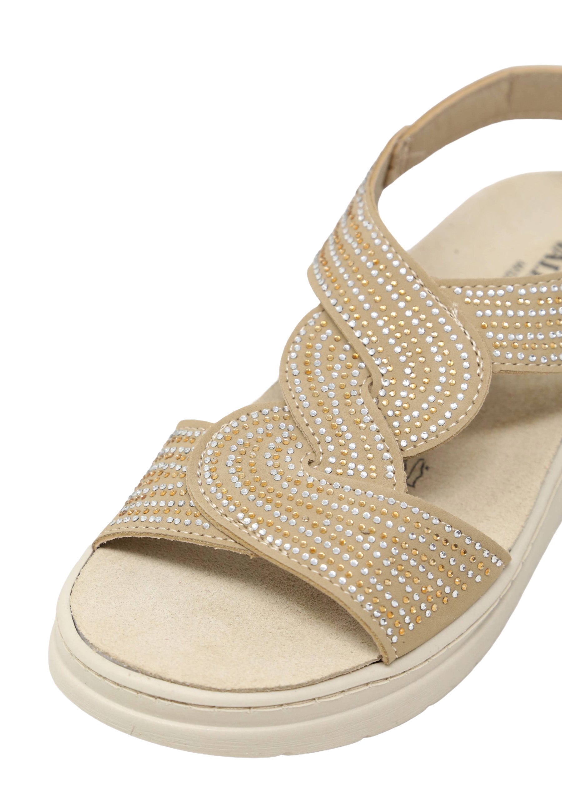 Sandali zeppa Beige Valleverde