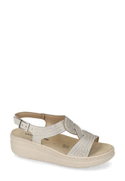 Sandali zeppa Bianco Valleverde