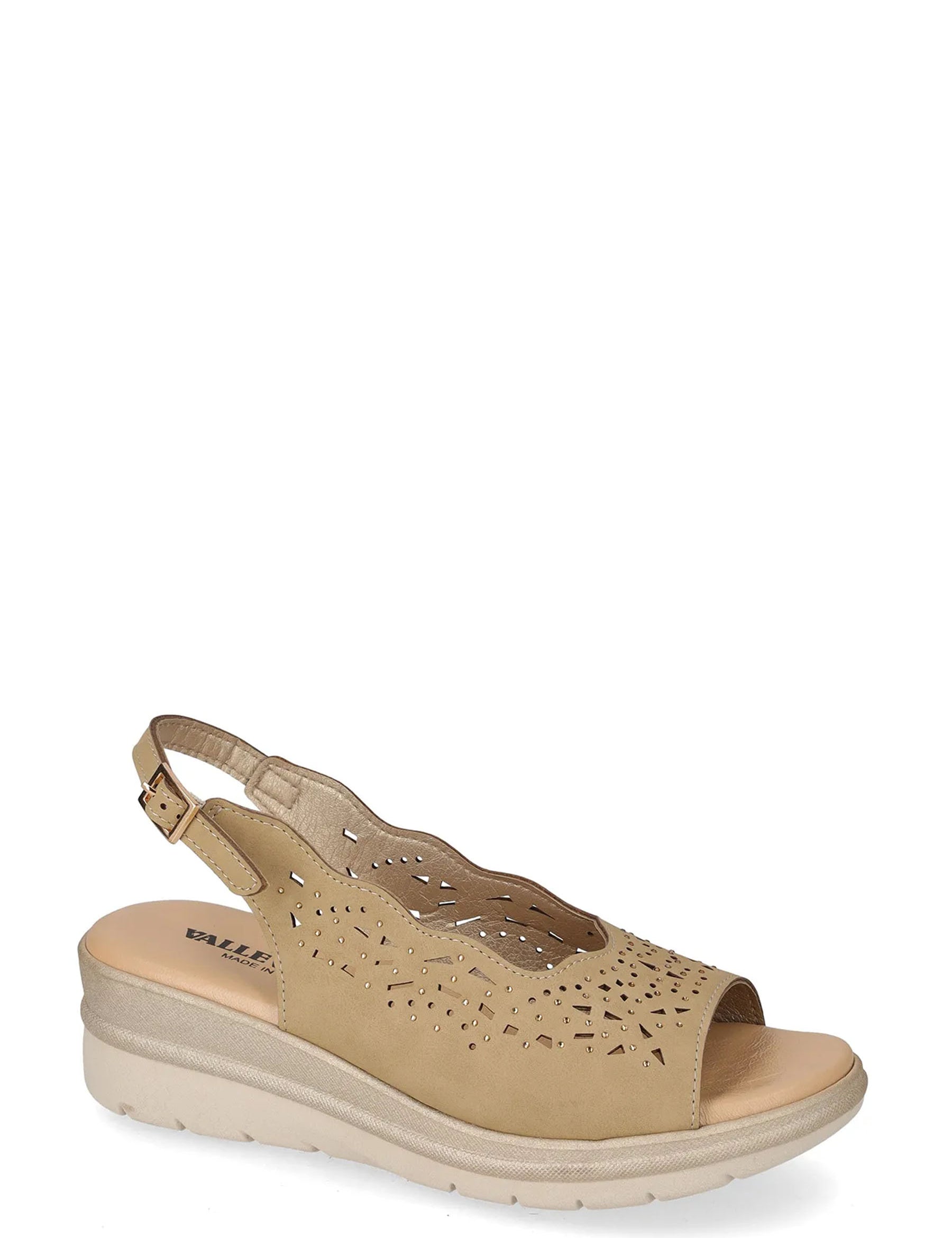 Sandali zeppa Beige Valleverde