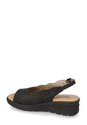 Sandali zeppa Nero Valleverde