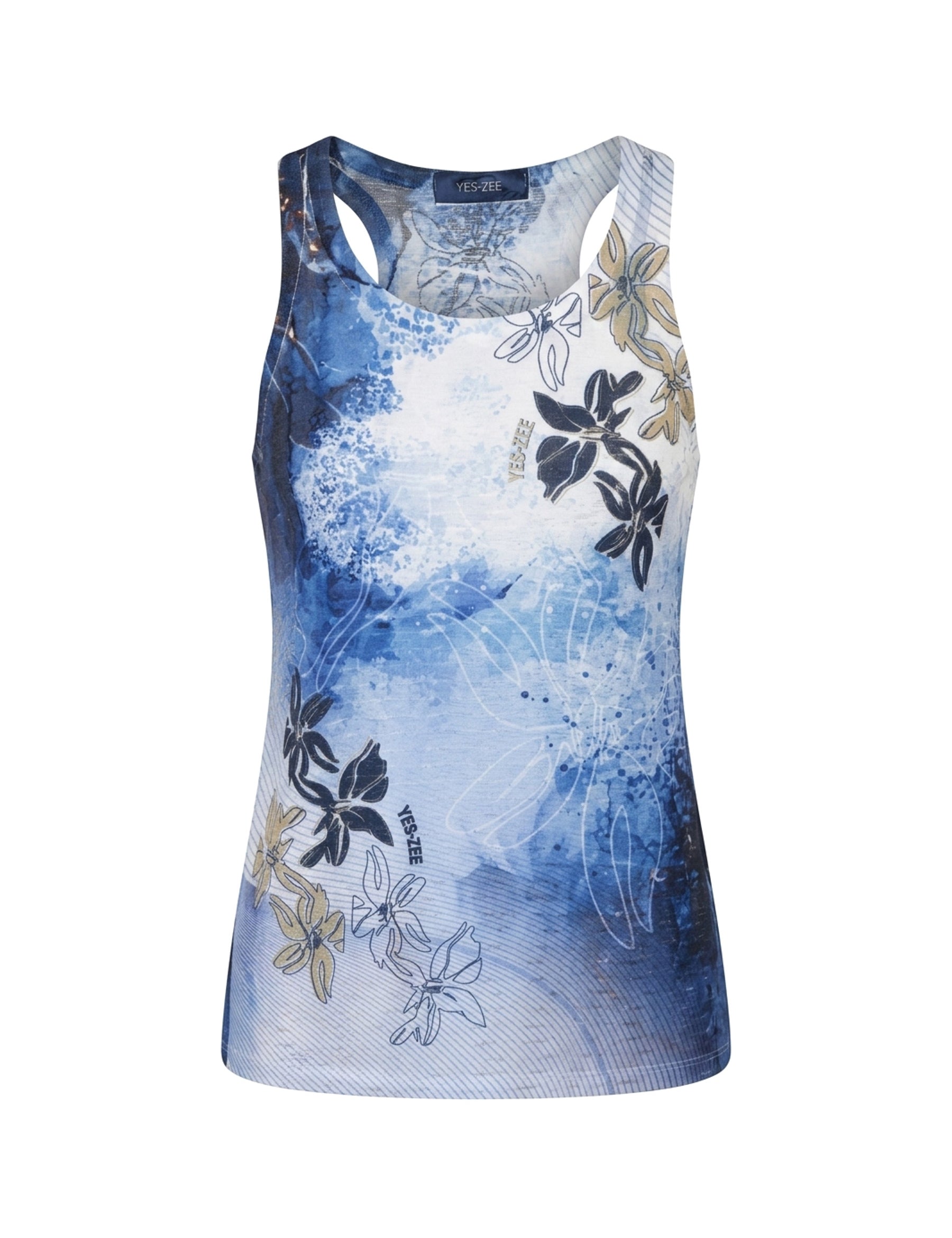Top e canotte Blu Yes-zee