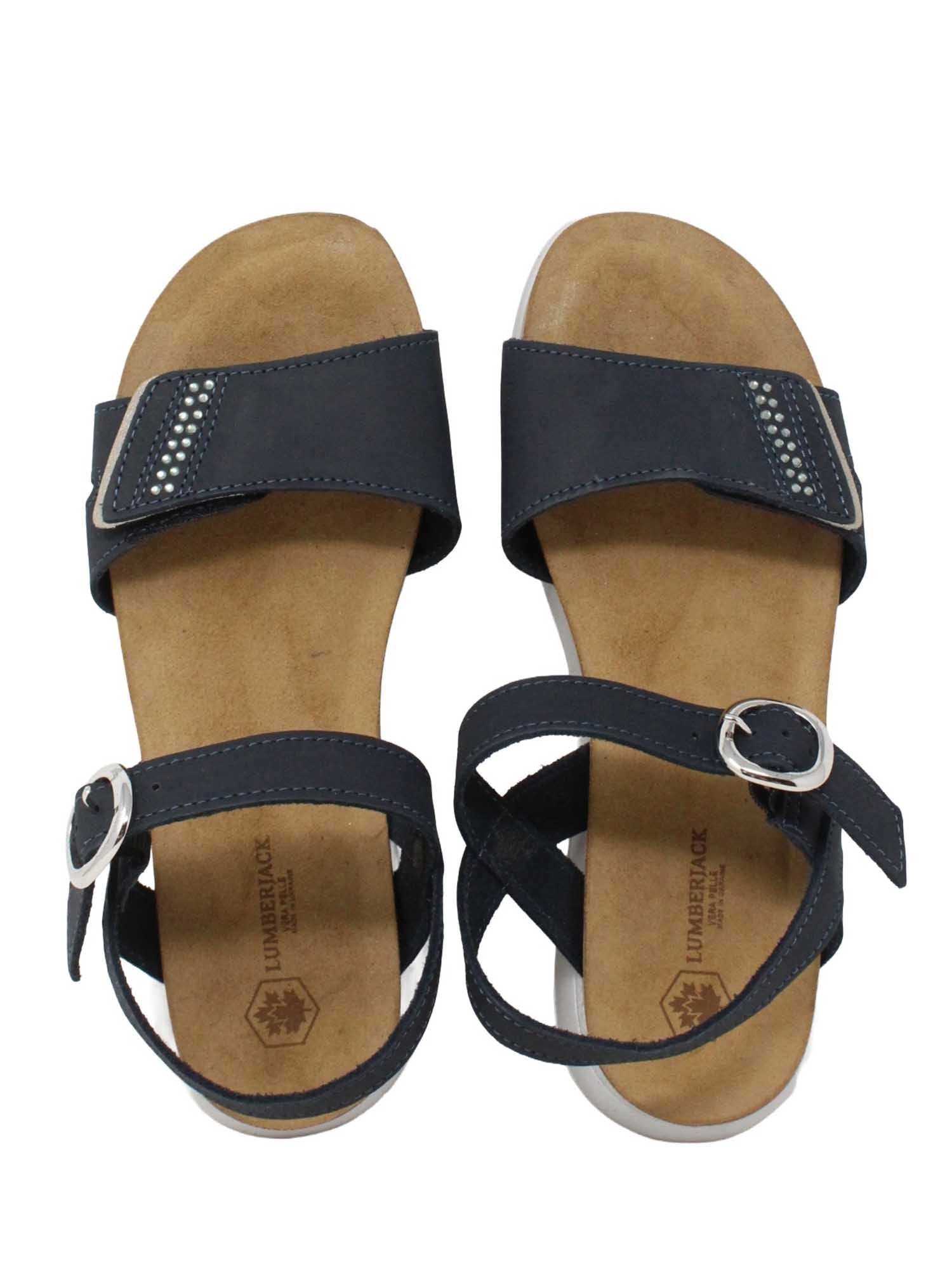 Sandali zeppa Blu Lumberjack