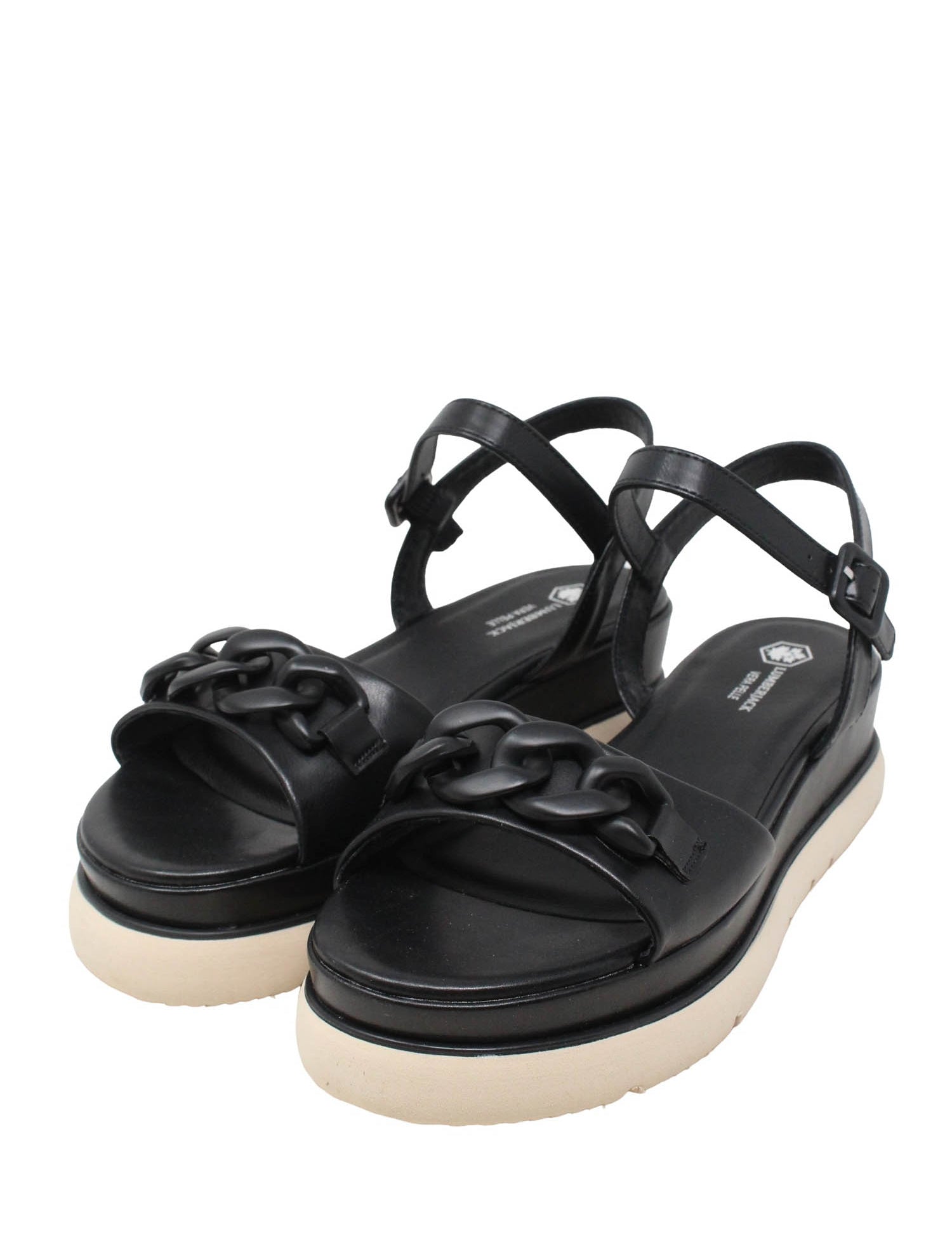 Sandali zeppa Nero Lumberjack