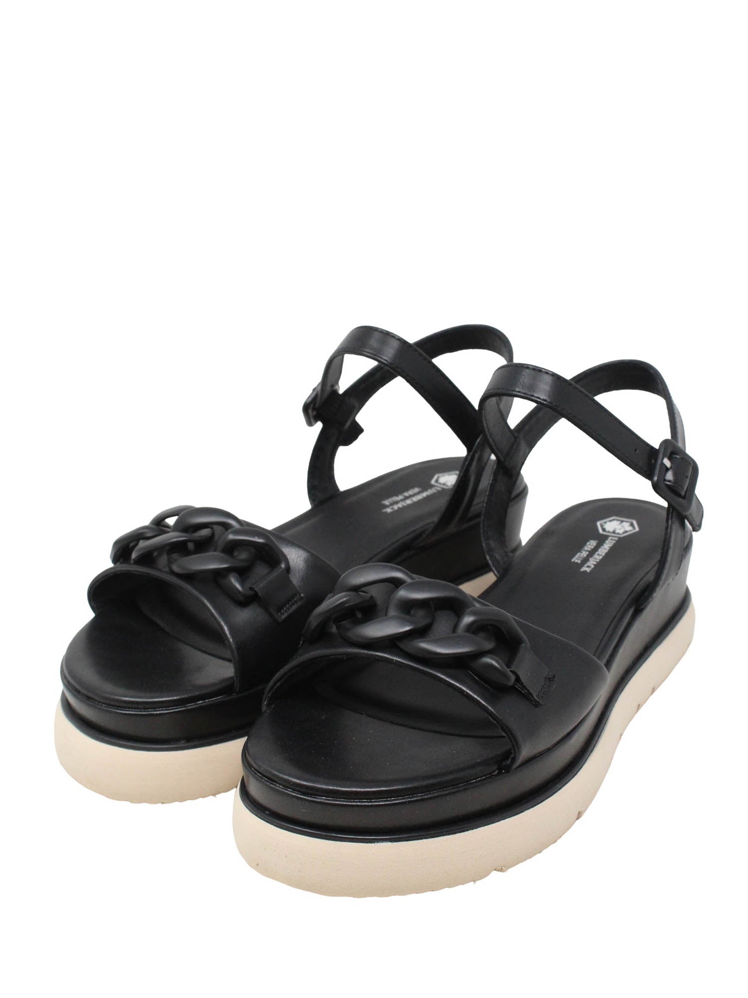 Sandali zeppa Nero Lumberjack