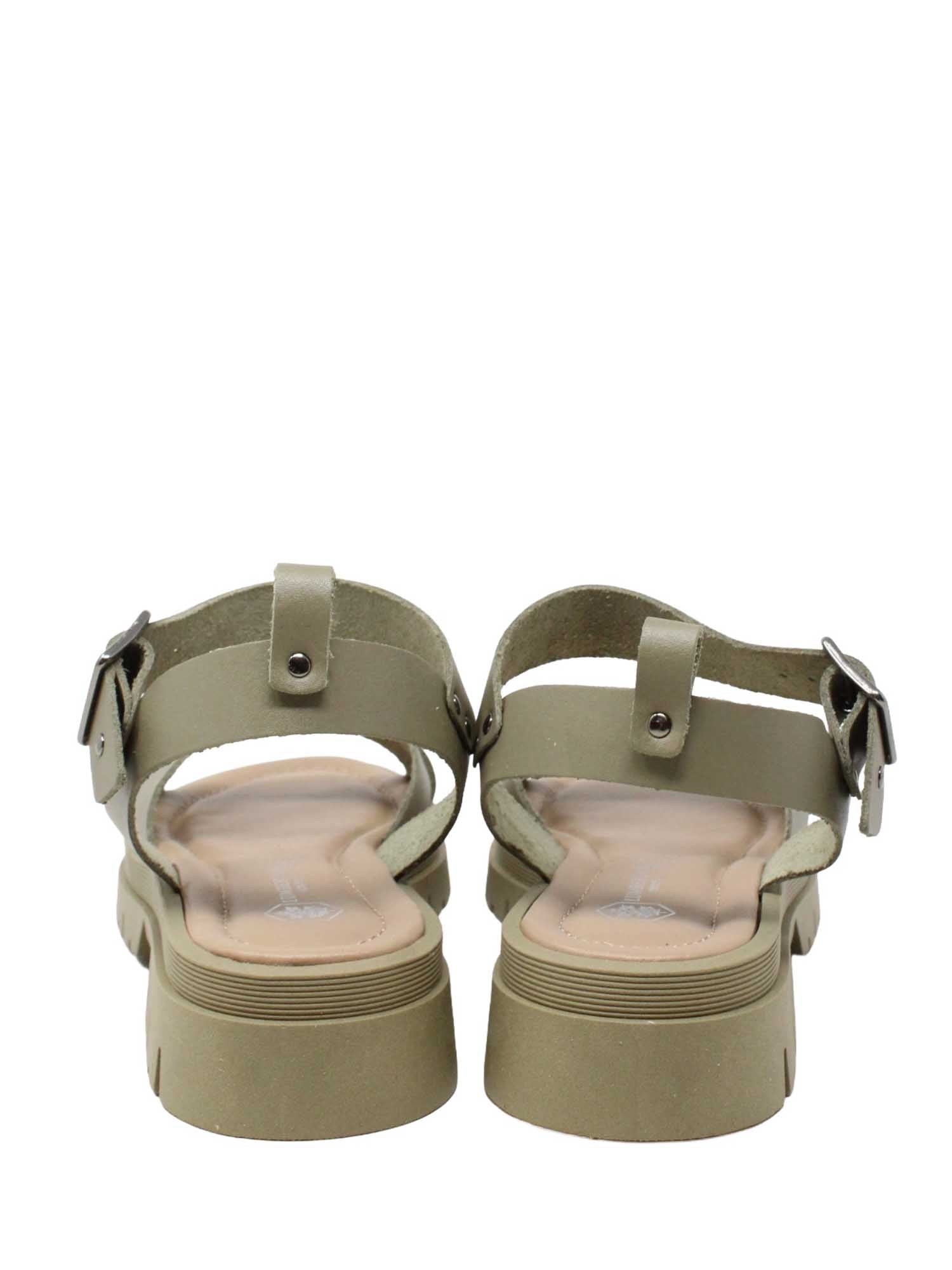 Sandali zeppa Verde Lumberjack