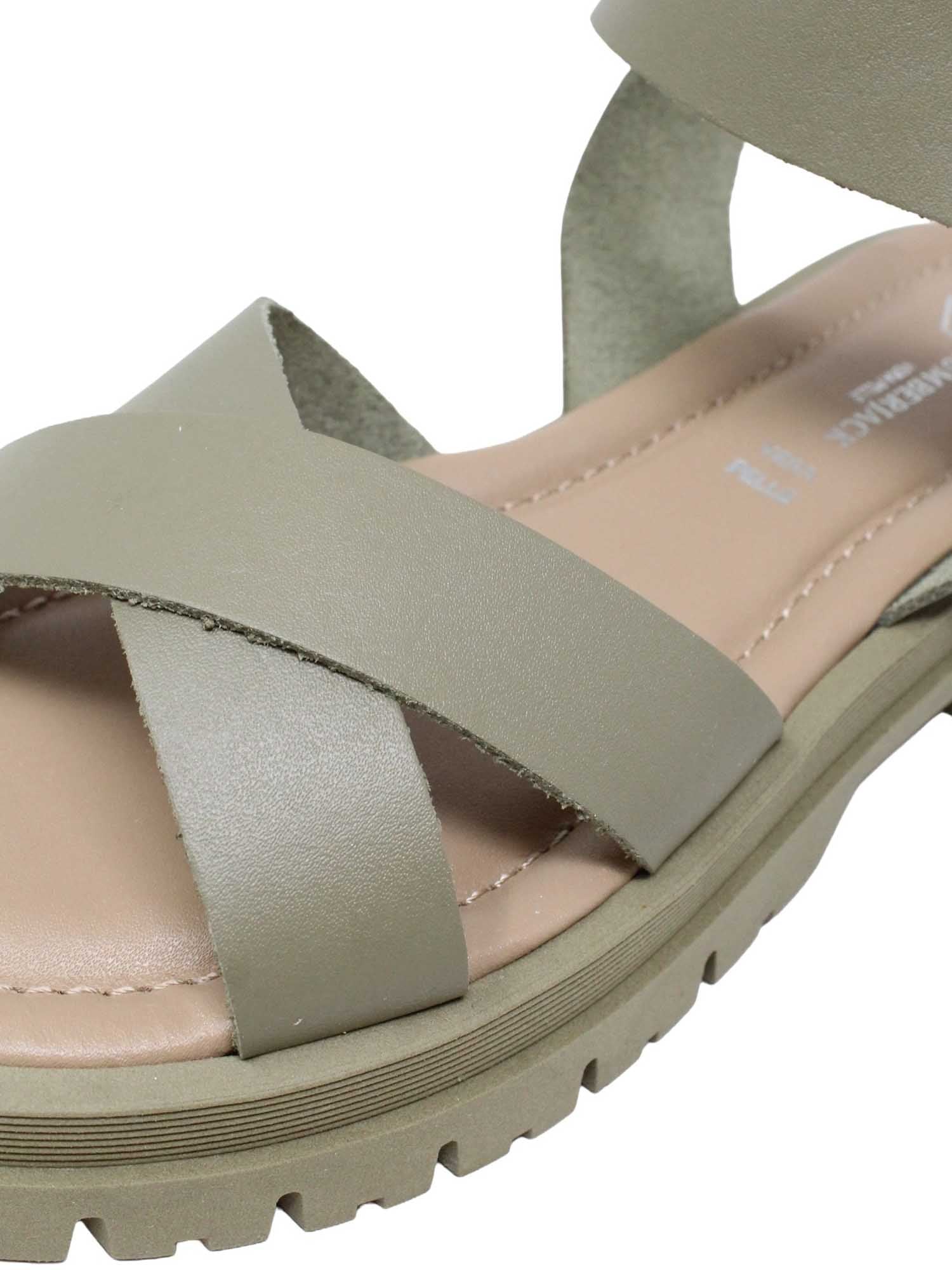 Sandali zeppa Verde Lumberjack