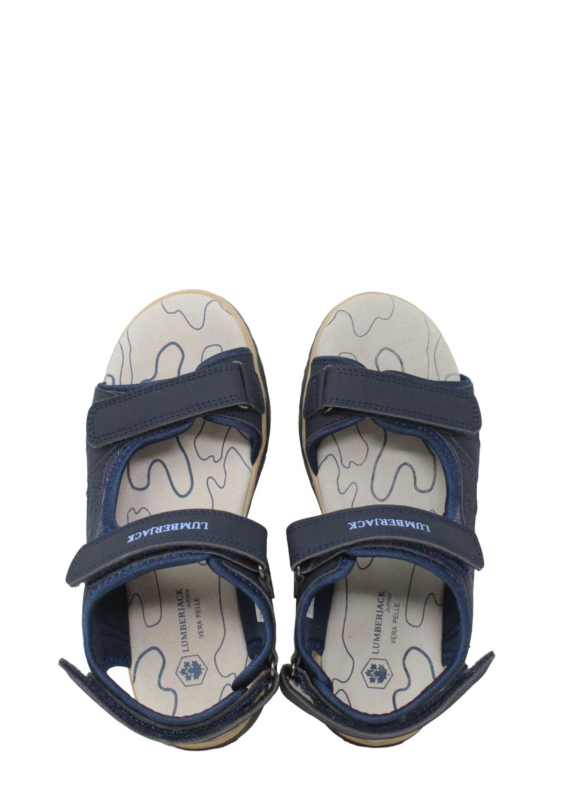 Sandali con strappi Blu Lumberjack