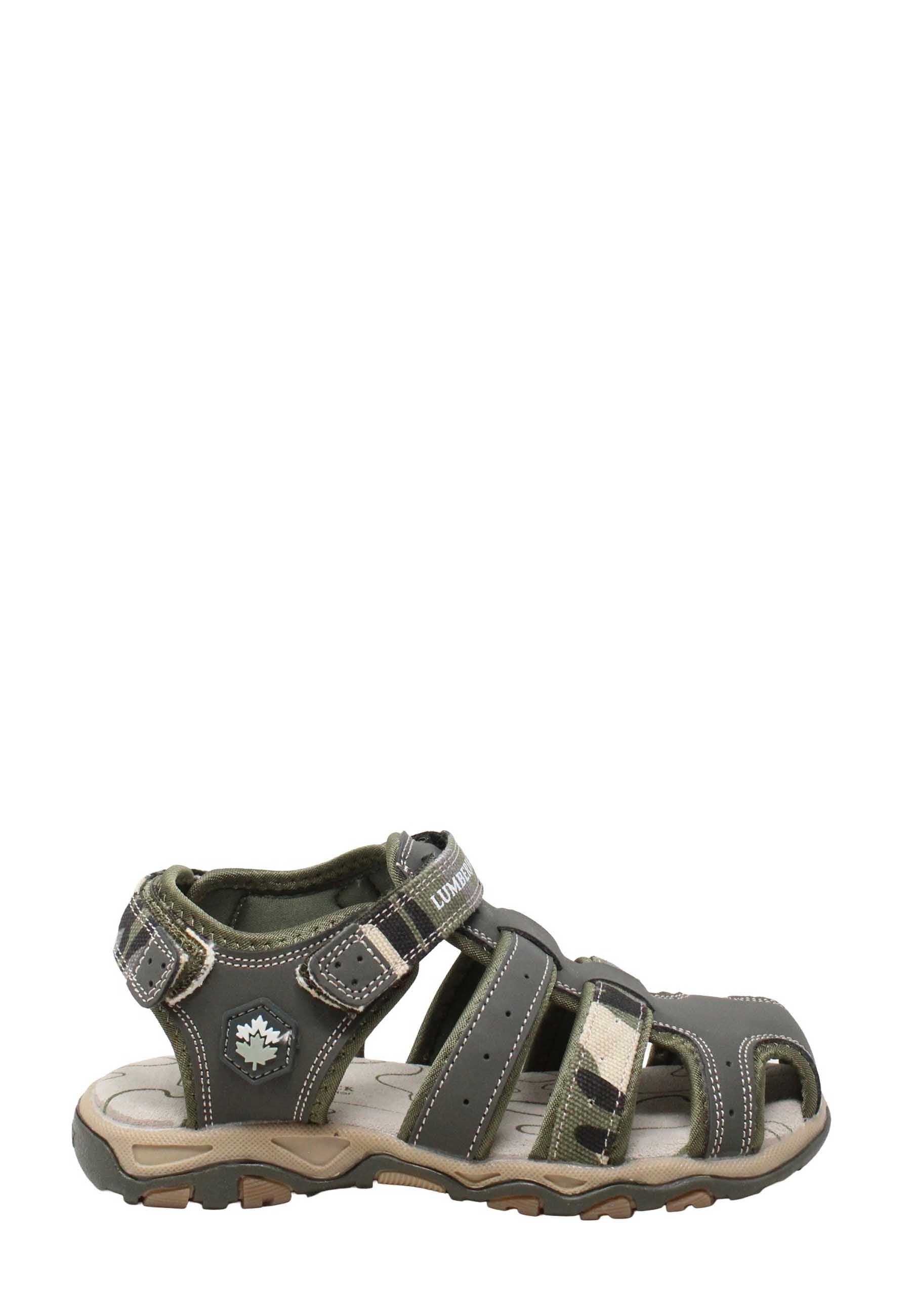 Sandali con strappi Verde Lumberjack