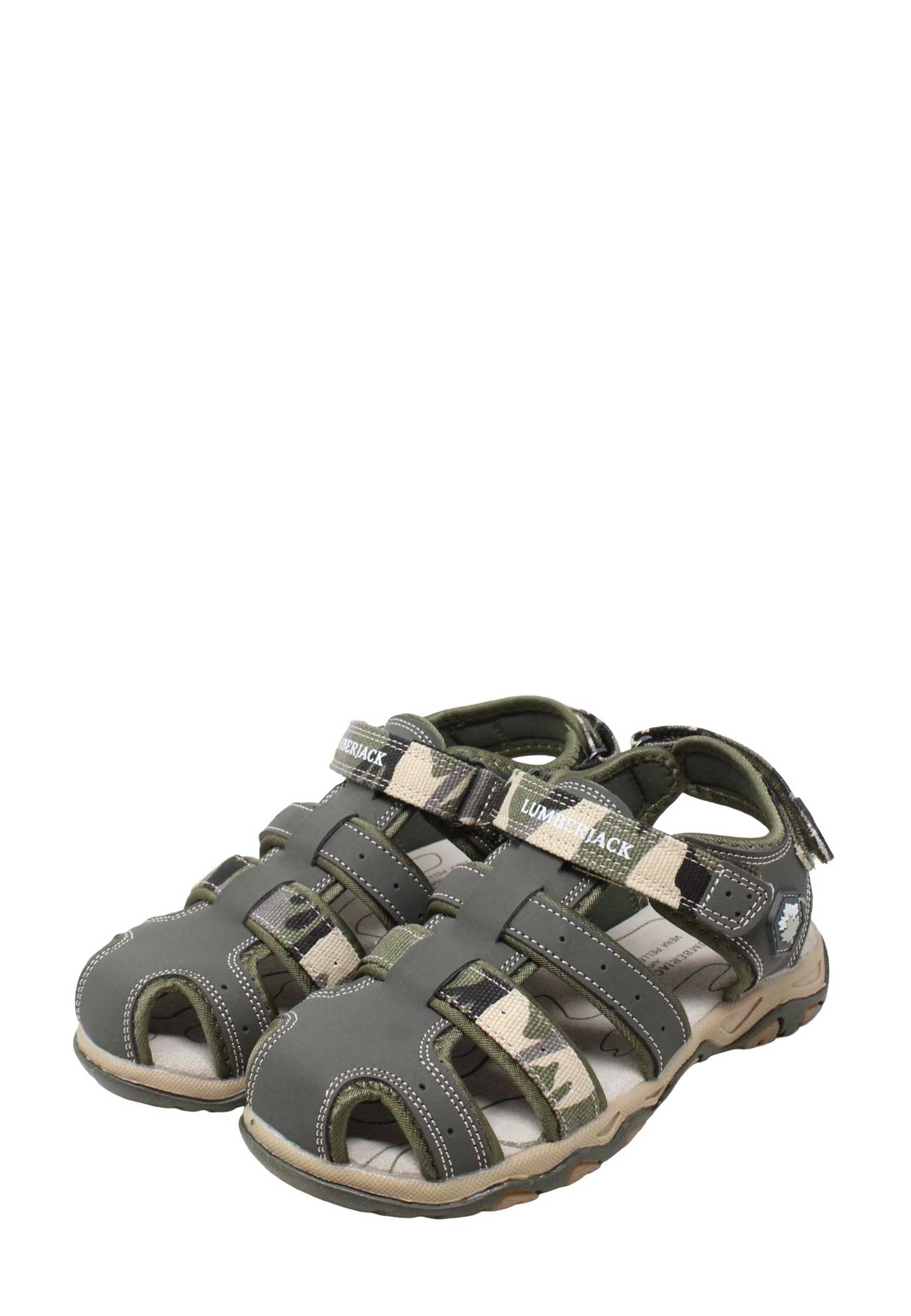Sandali con strappi Verde Lumberjack