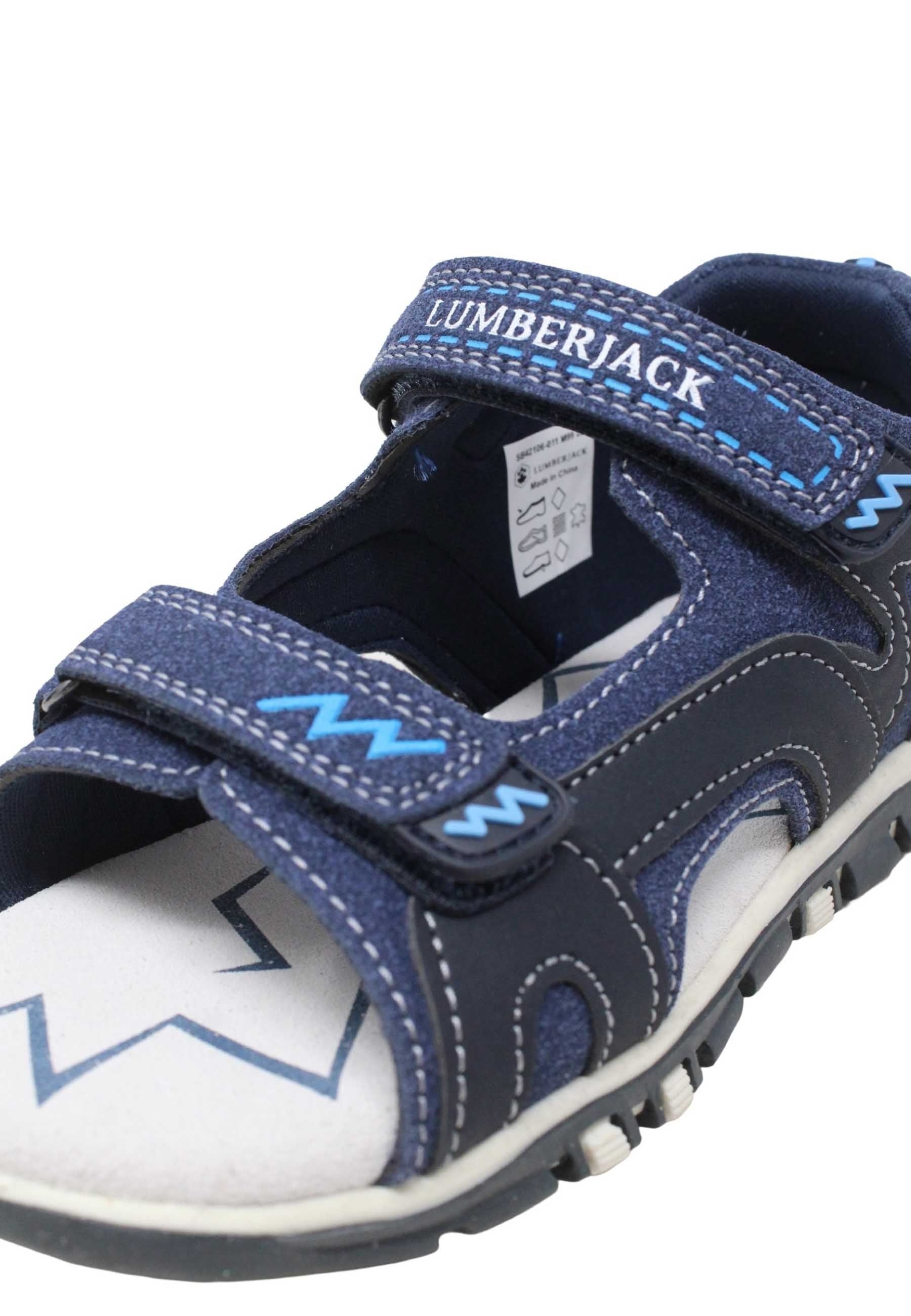 Sandali con strappi Blu Lumberjack