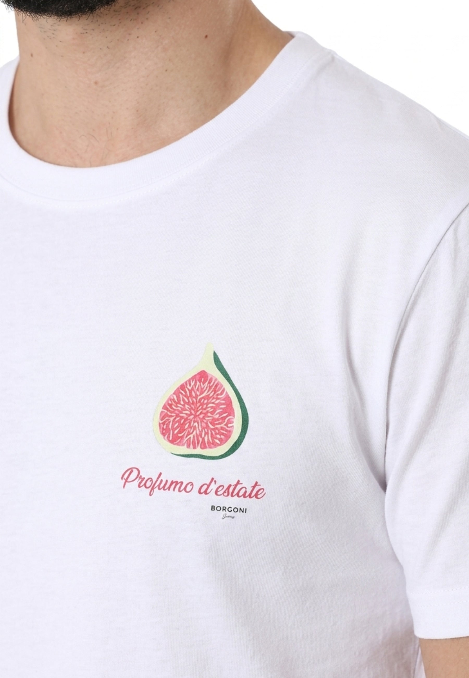 T-shirt Bianco Borgoni Jeans