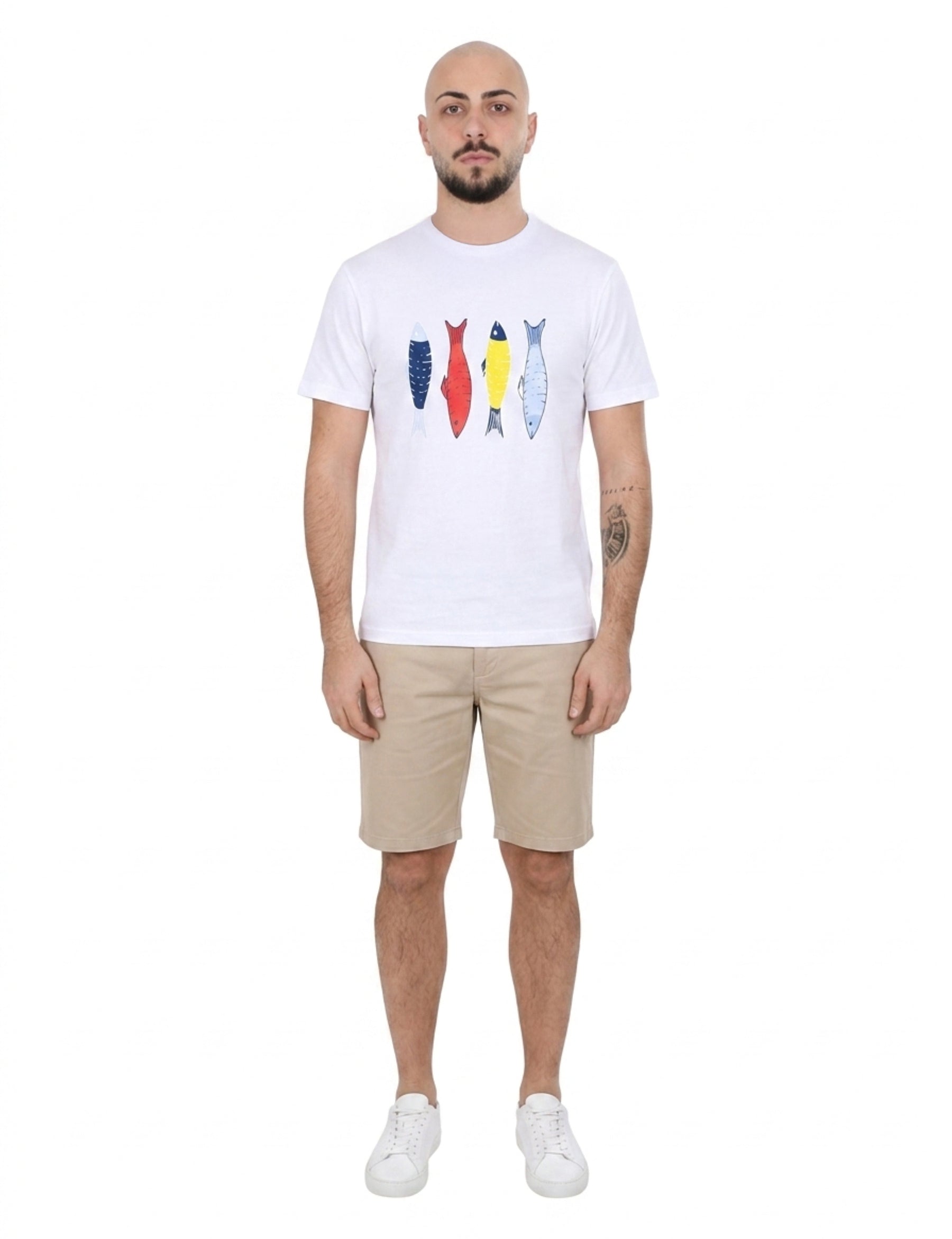 T-shirt Bianco Borgoni Jeans