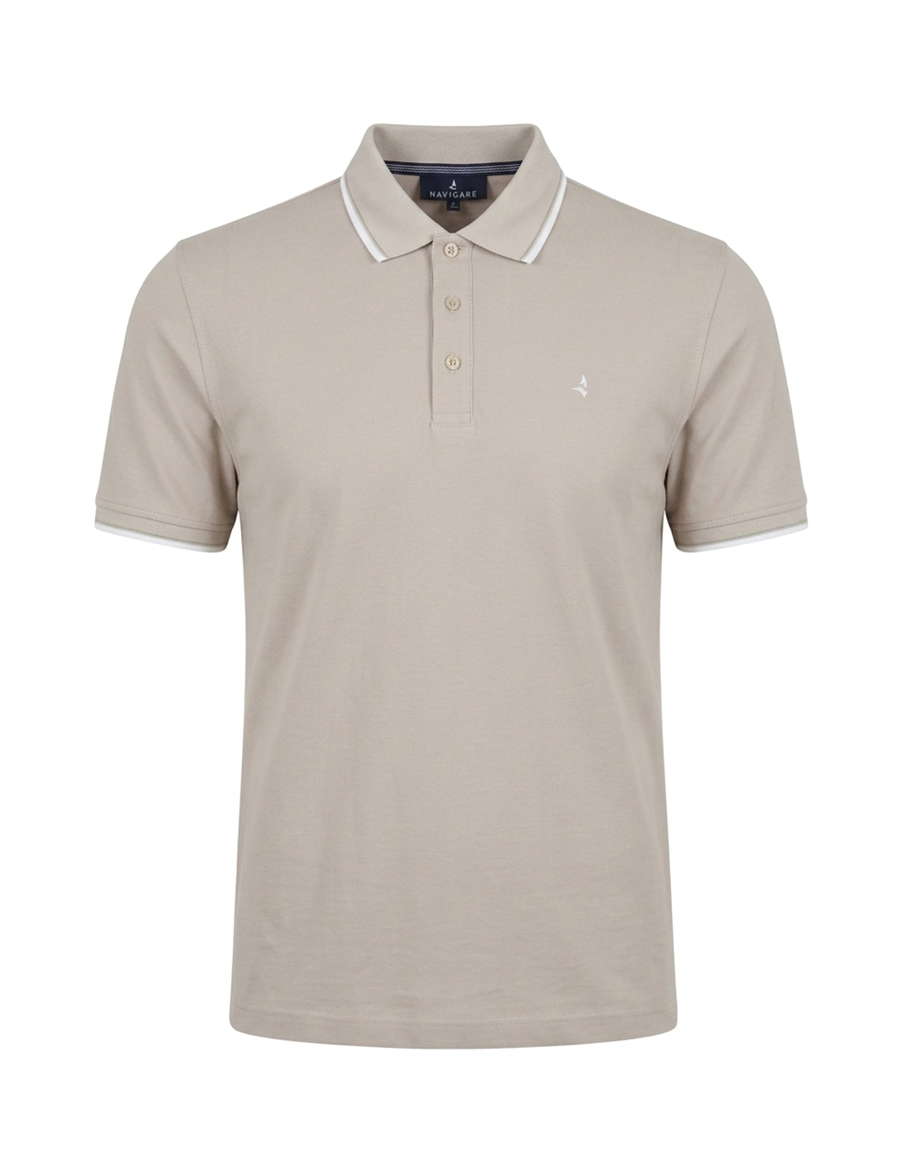 Polo Beige Bianco Navigare