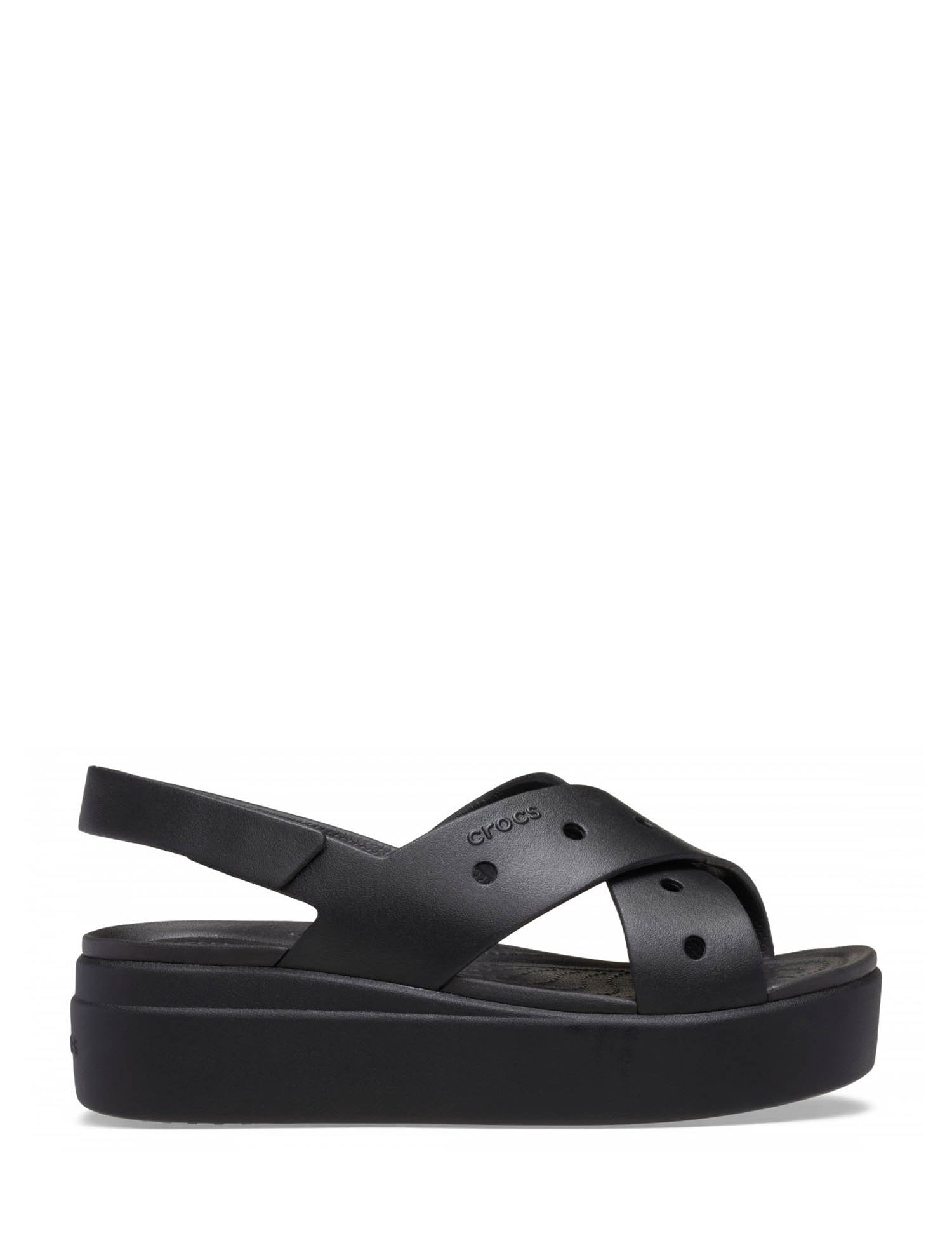 Sandali zeppa Nero Crocs