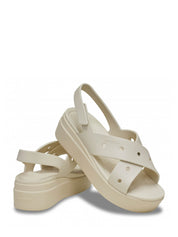 Sandali zeppa Avorio Crocs