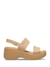 Sandali zeppa Beige Crocs