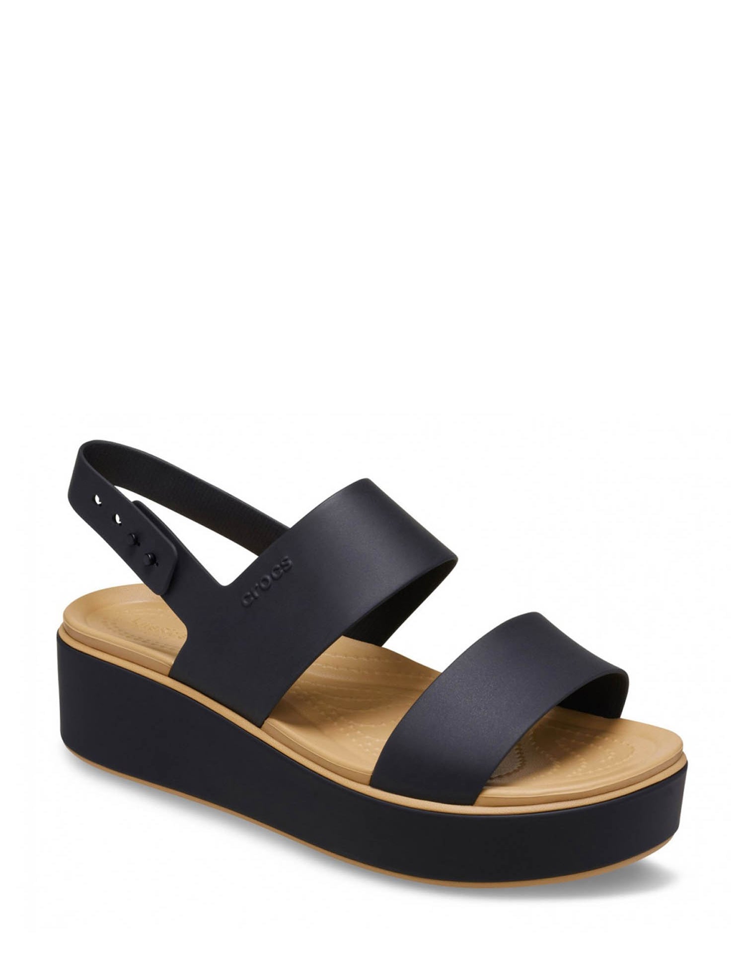 Sandali zeppa Nero Crocs