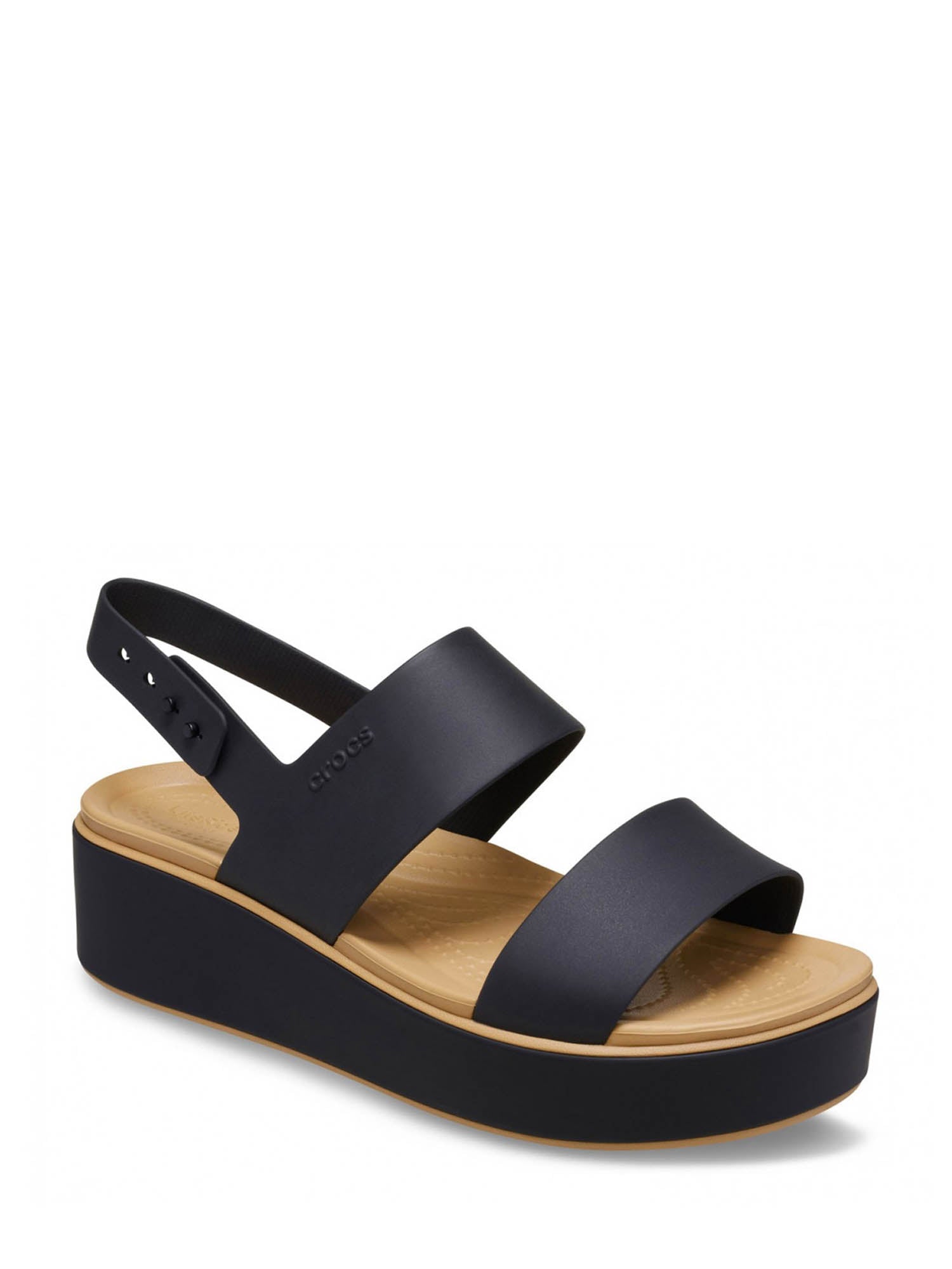 Sandali zeppa Nero Crocs
