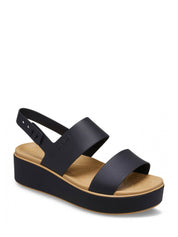 Sandali zeppa Nero Crocs
