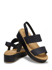 Sandali zeppa Nero Crocs