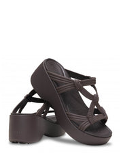 Sandali zeppa Marrone Crocs