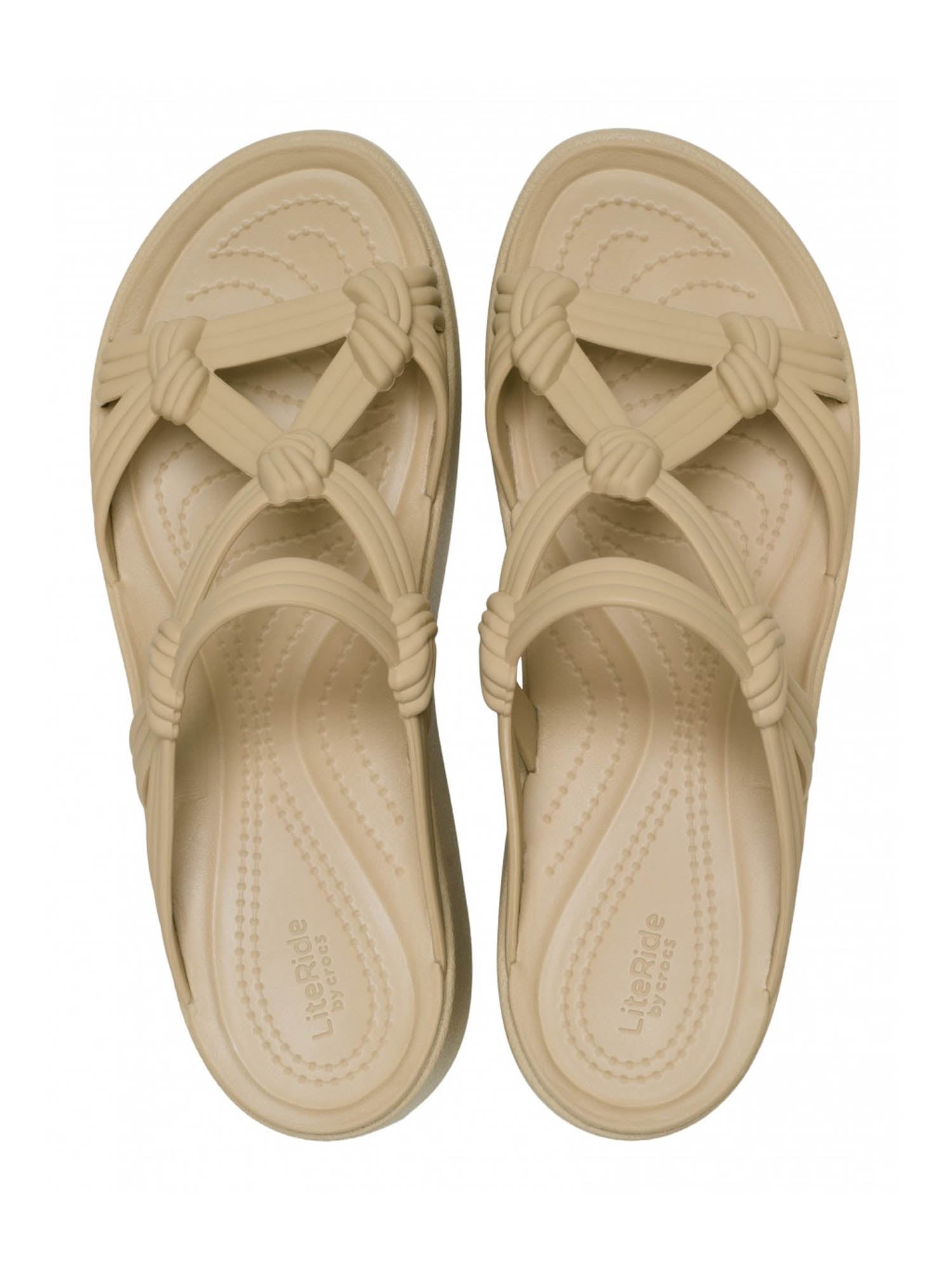 Sandali zeppa Beige Crocs