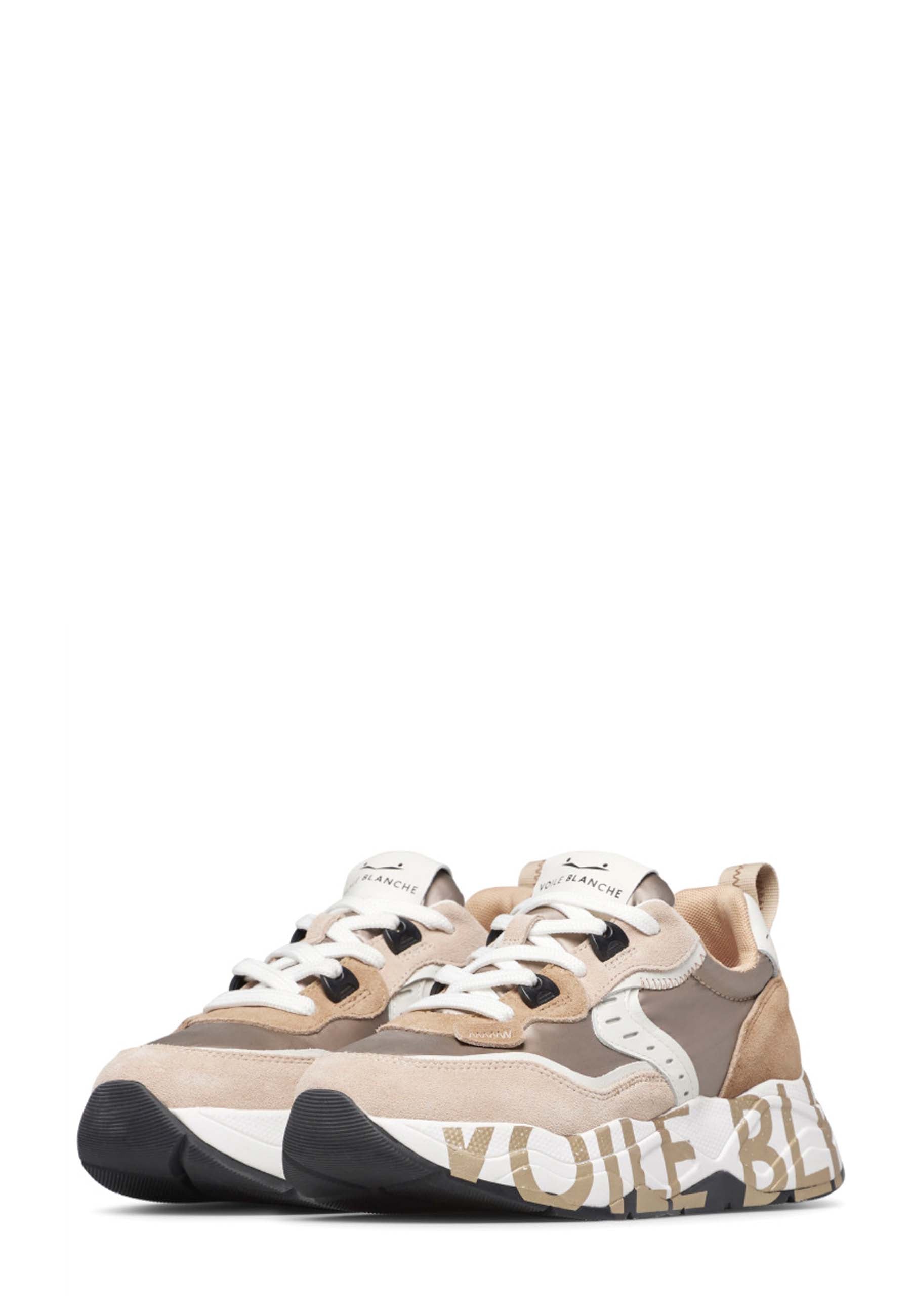 Sneakers Beige Voile Blanche