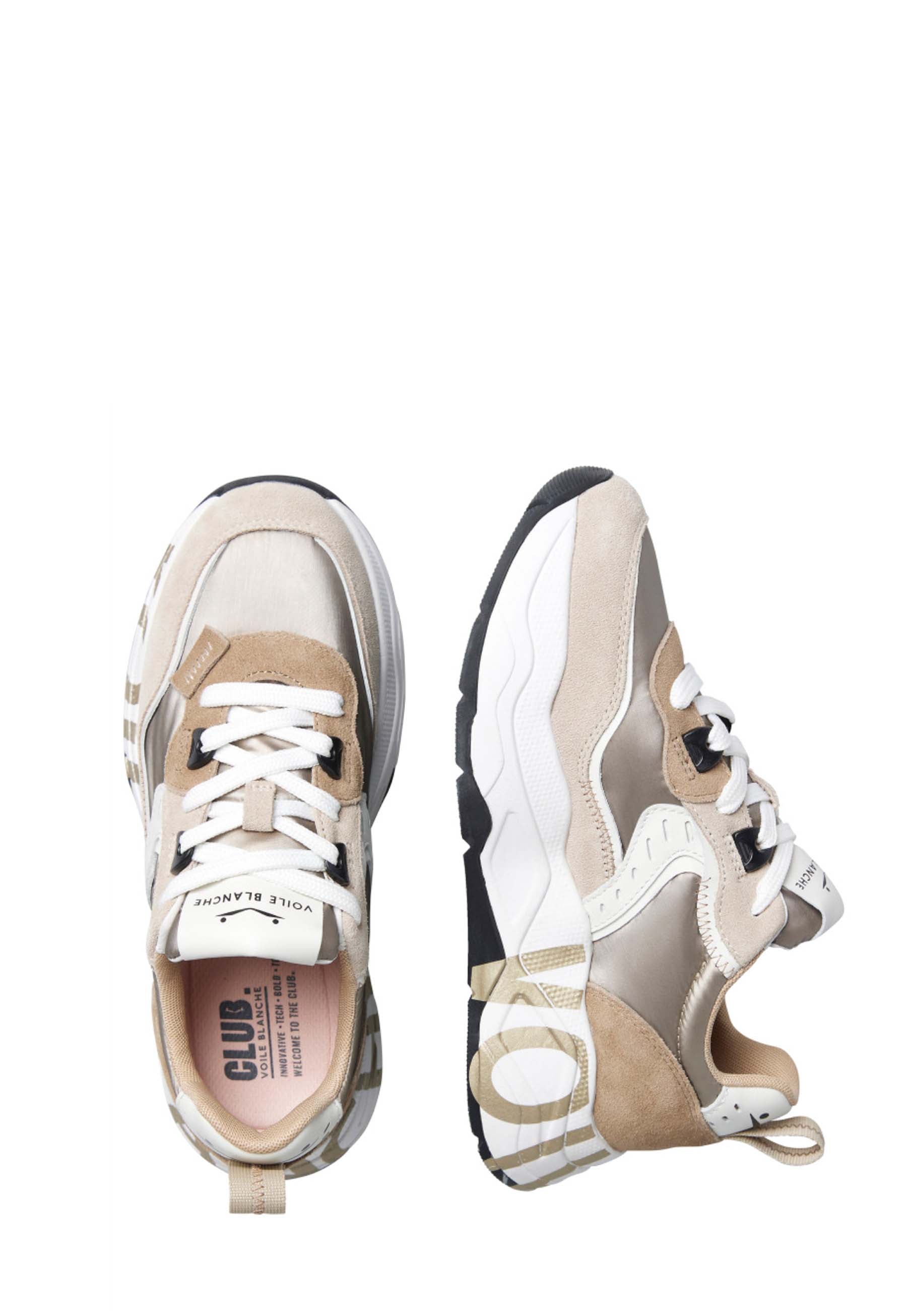 Sneakers Beige Voile Blanche
