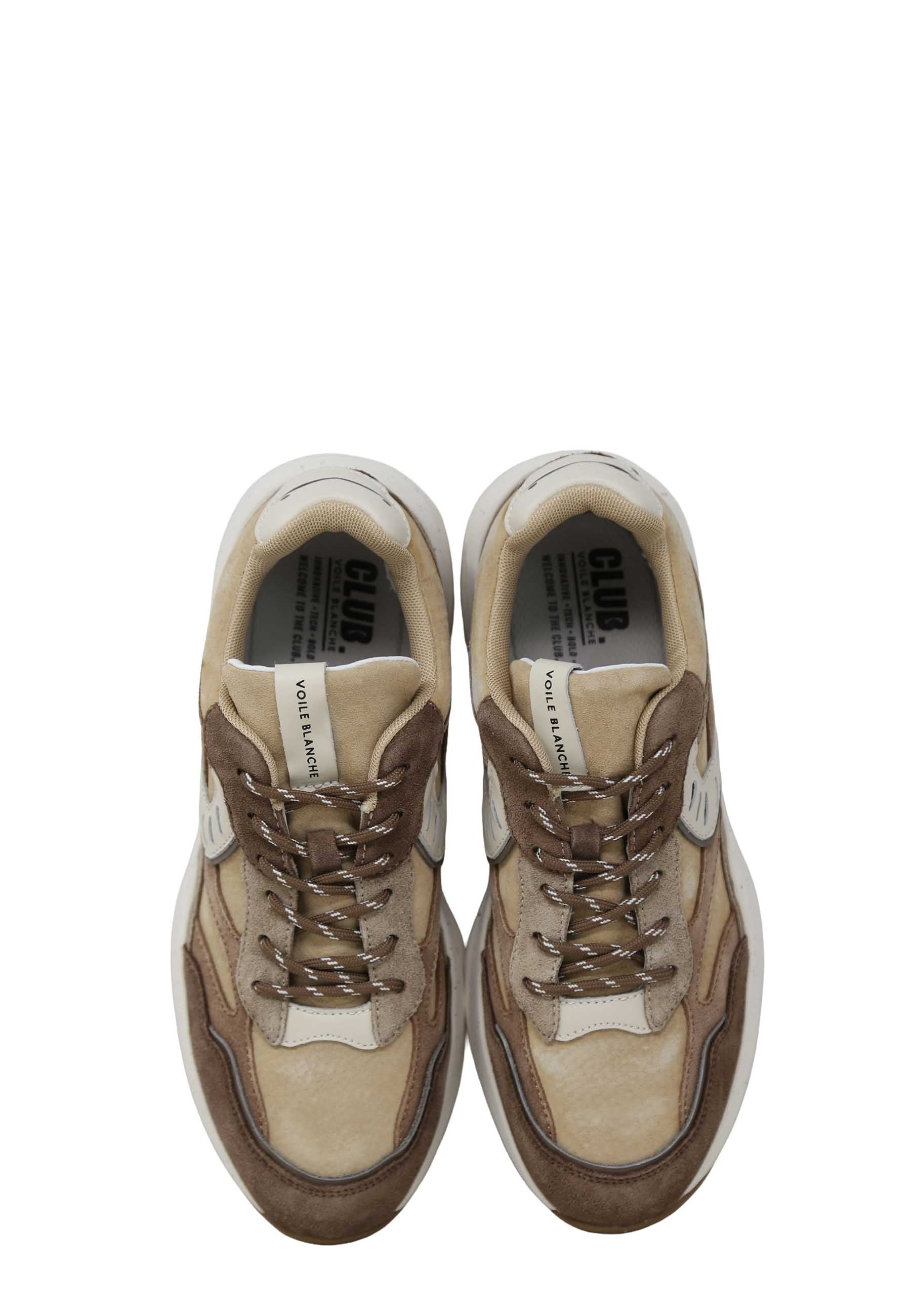 Sneakers Marrone Voile Blanche