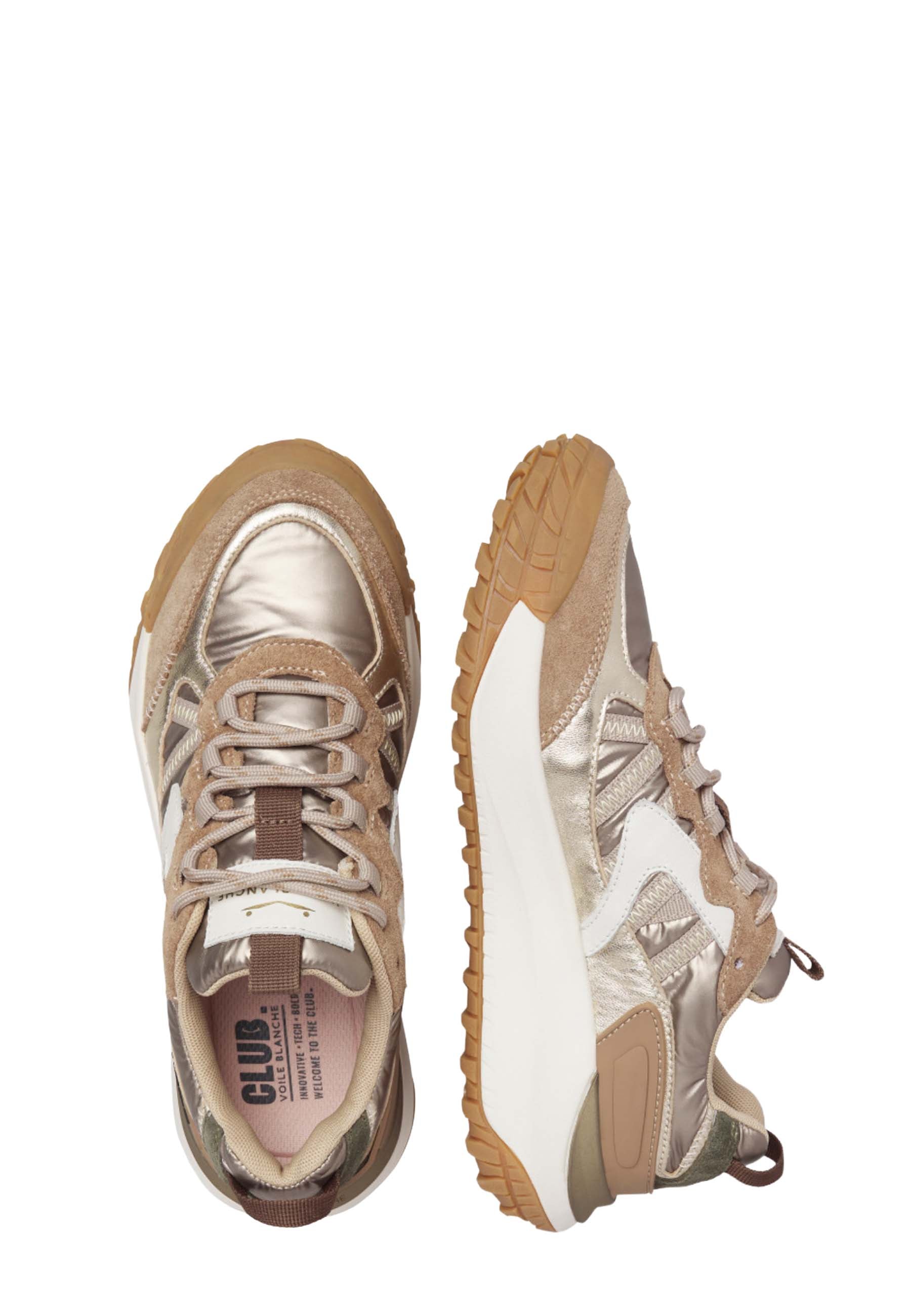 Sneakers Beige Voile Blanche