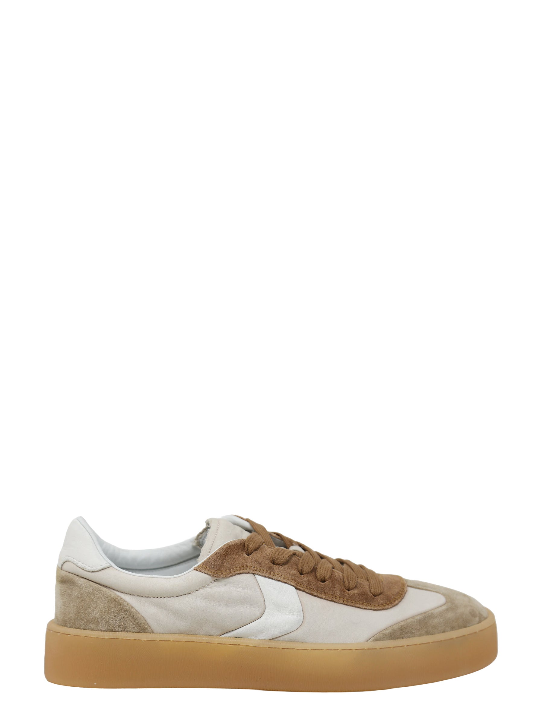 Sneakers Beige Voile Blanche