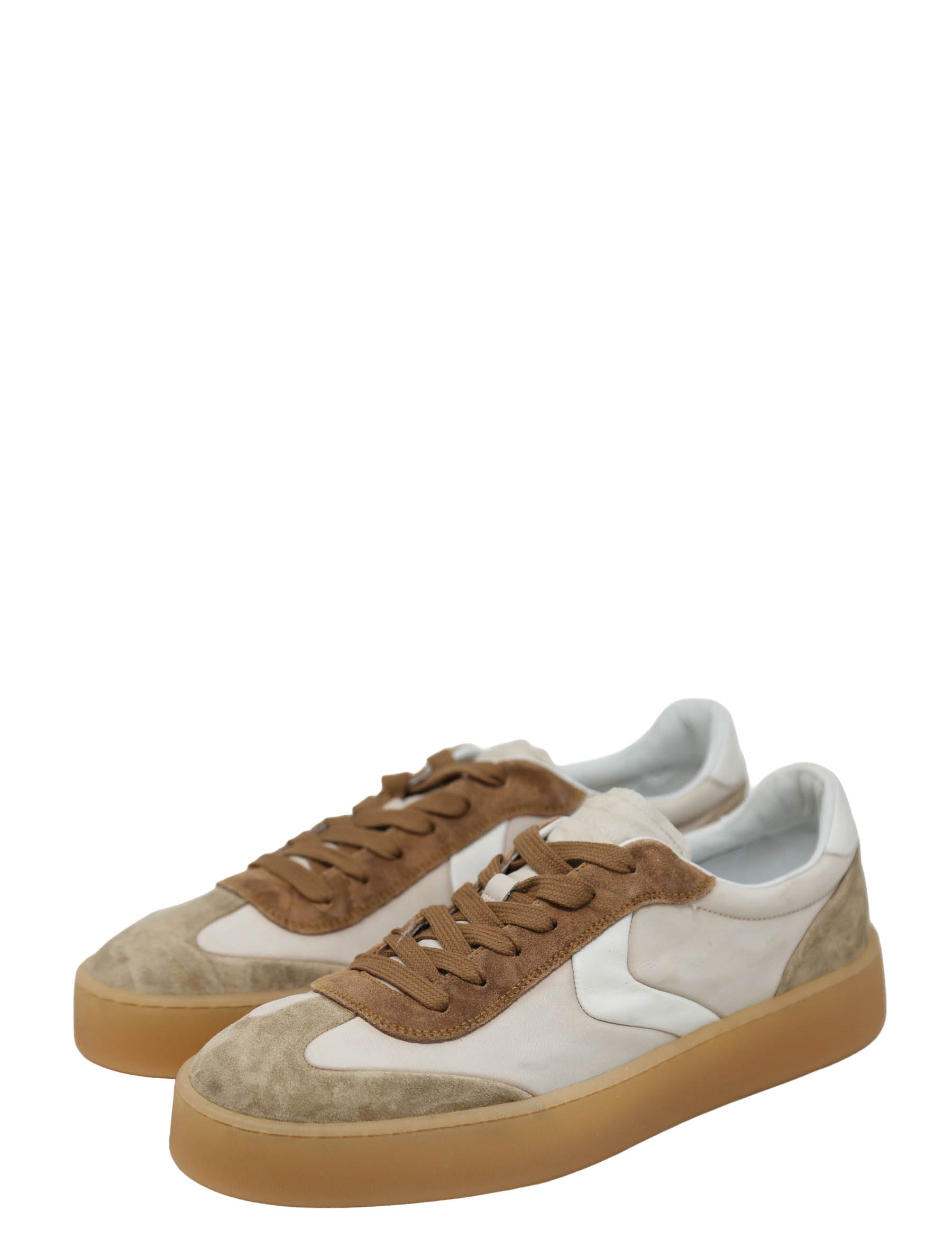 Sneakers Beige Voile Blanche