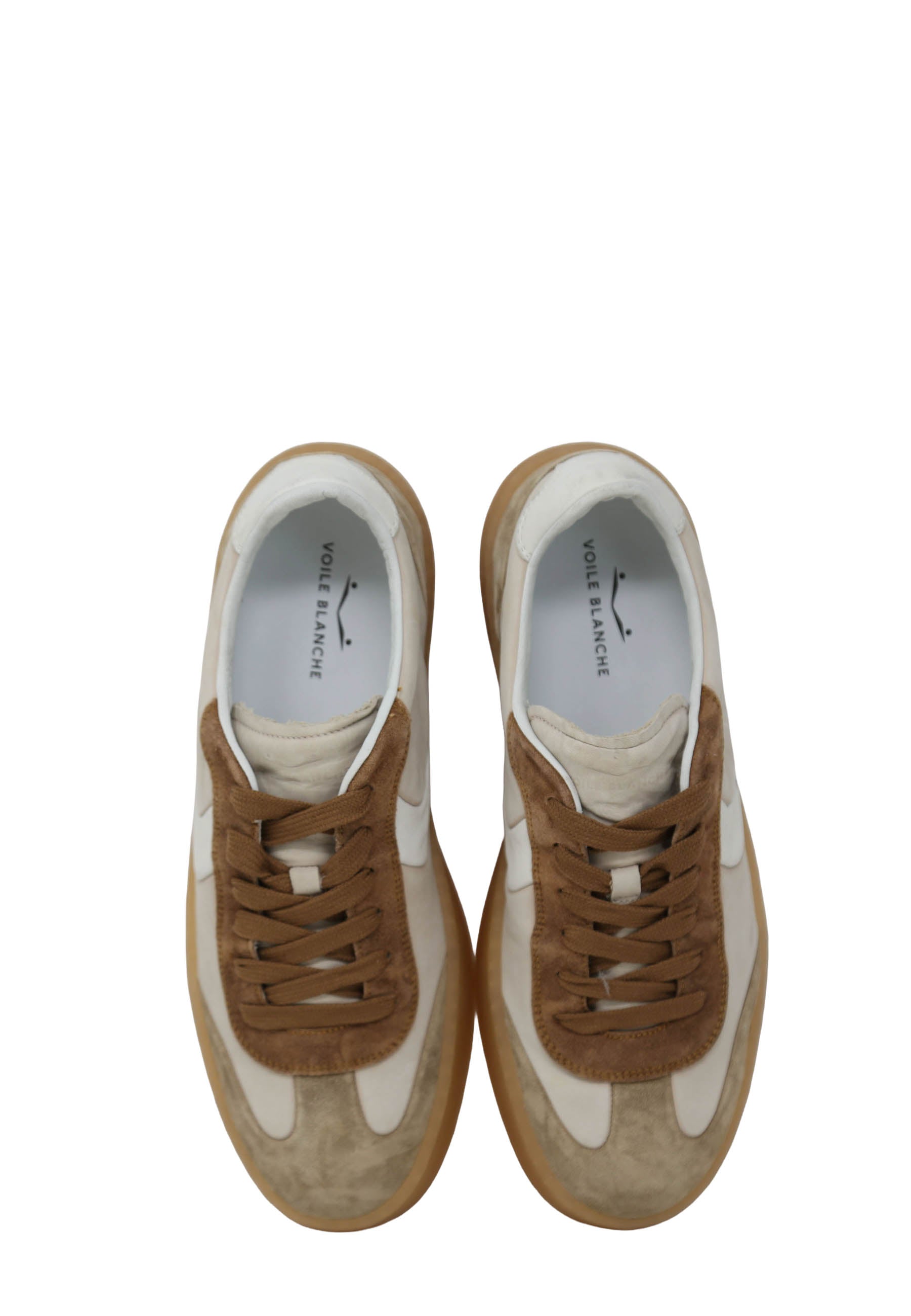 Sneakers Beige Voile Blanche