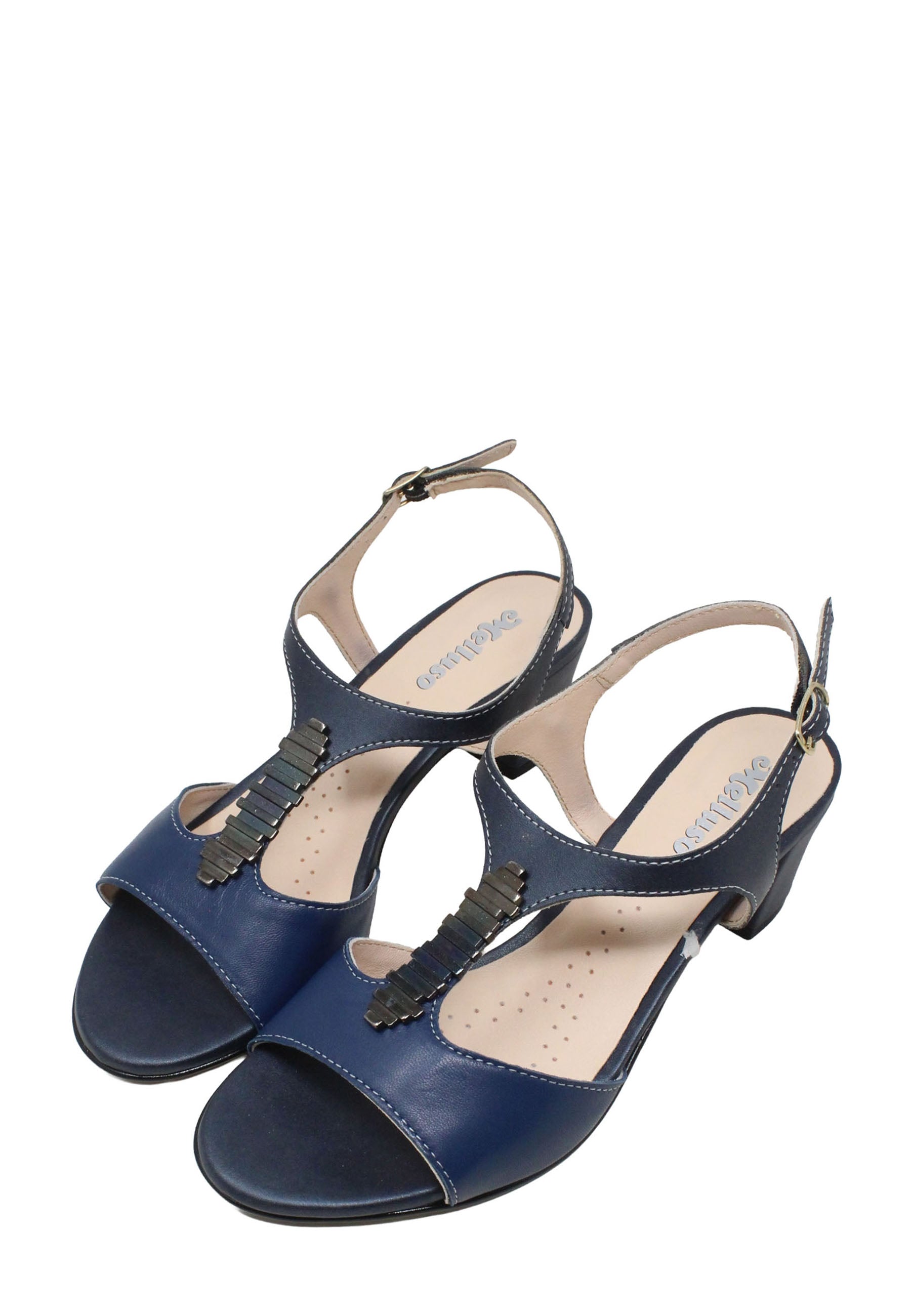 Sandali tacco Blu Melluso