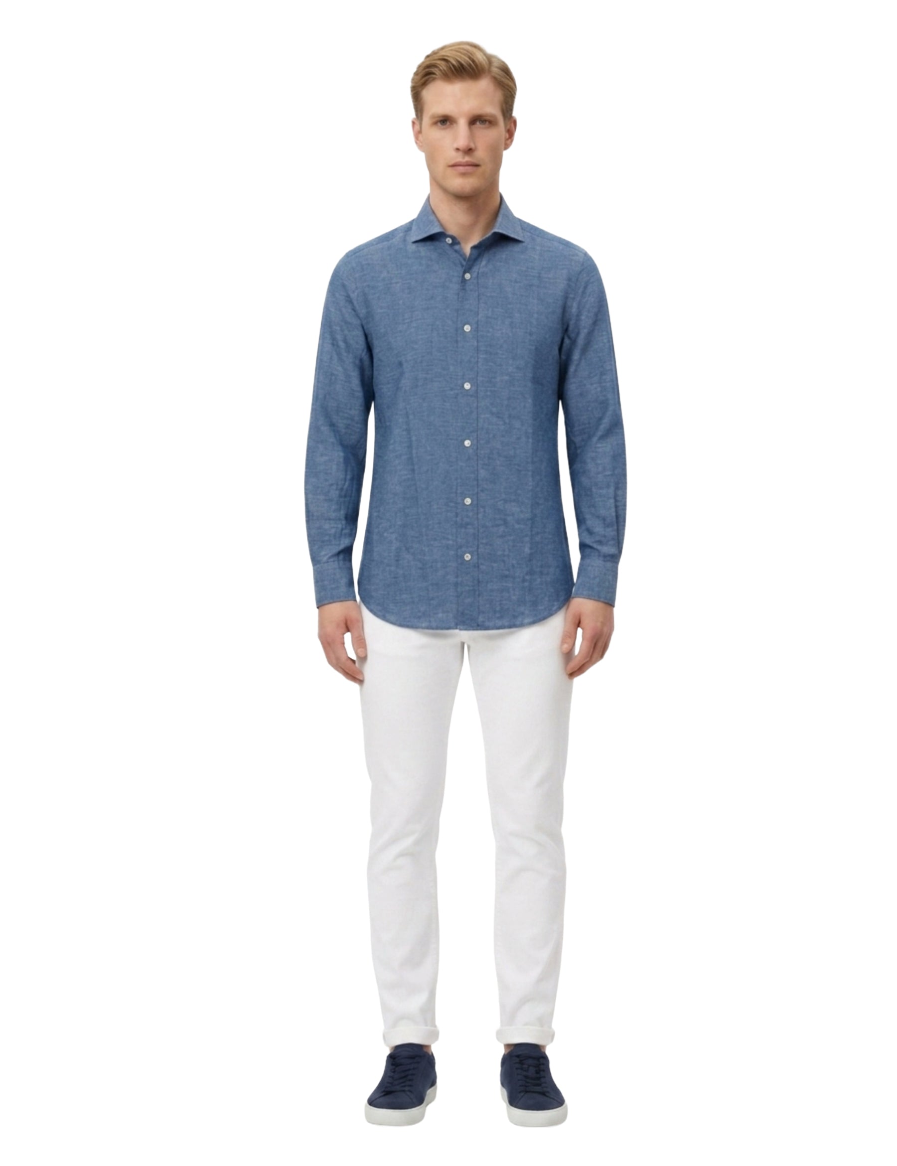 Camicie Blu Scuro Borgoni Milano