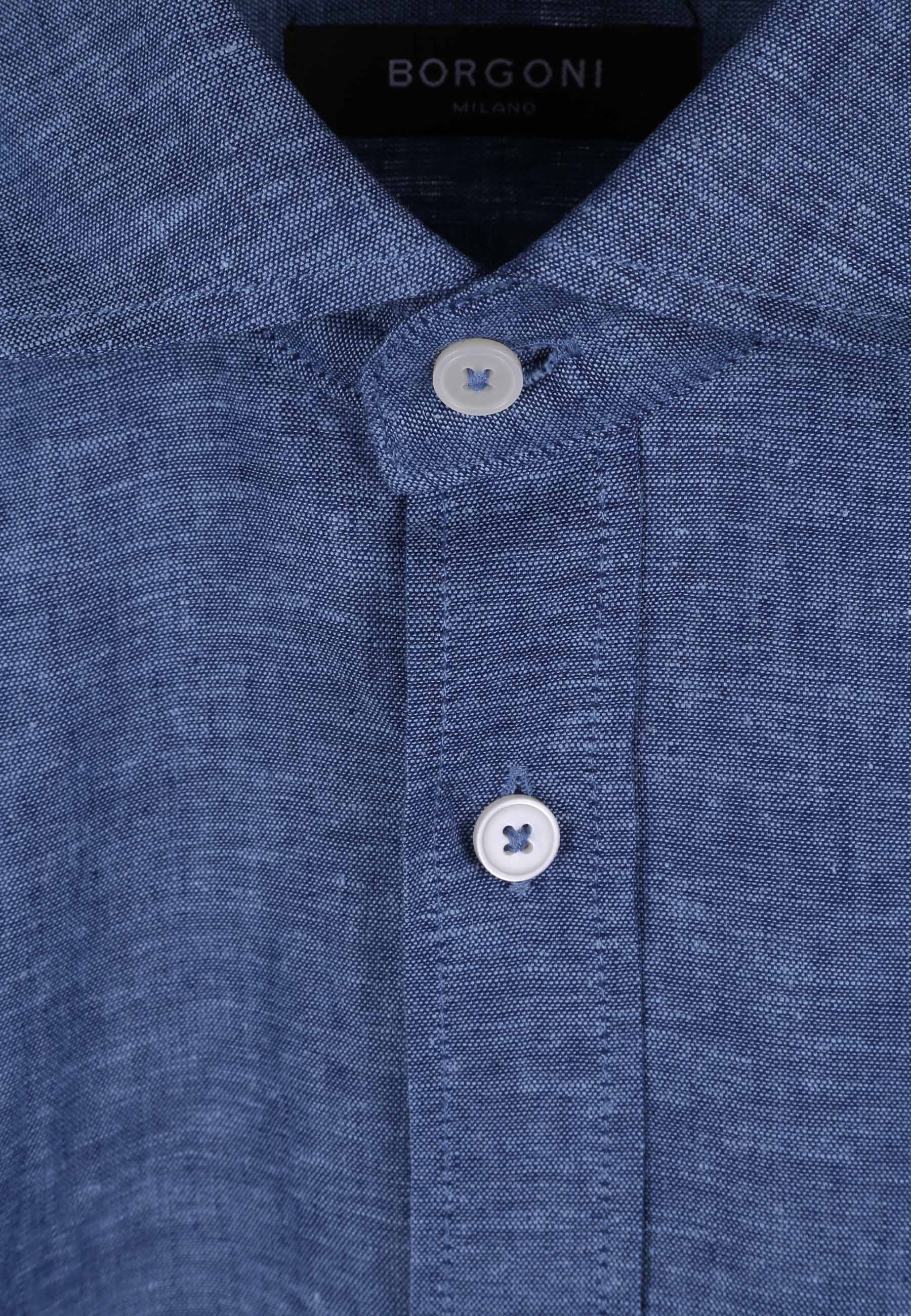 Camicie Blu Scuro Borgoni Milano