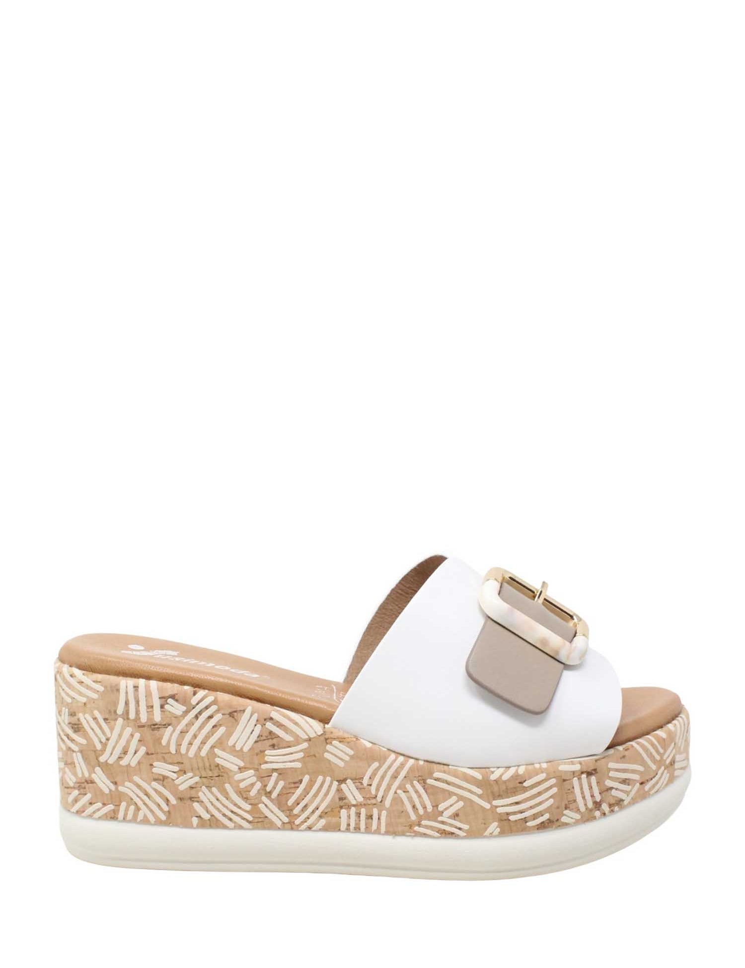 Sandali zeppa Bianco Susimoda