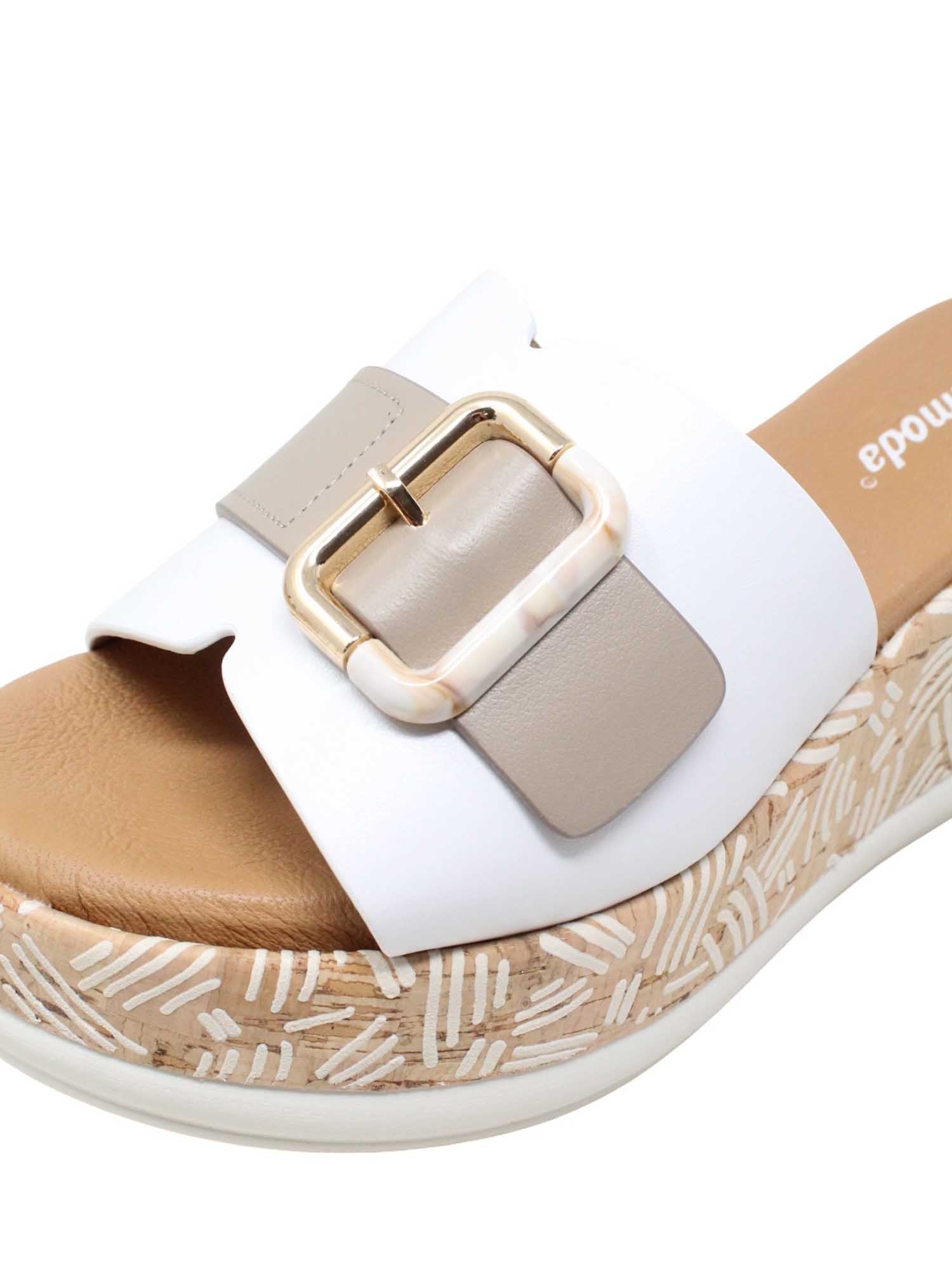 Sandali zeppa Bianco Susimoda